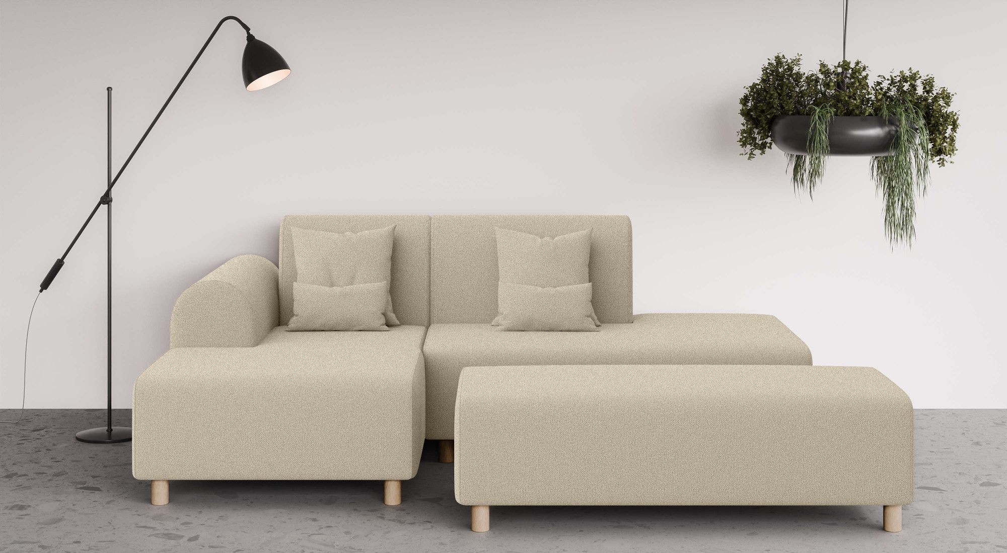 OTTO home Ecksofa »Suyala« L-Form mit Hocker günstig online kaufen