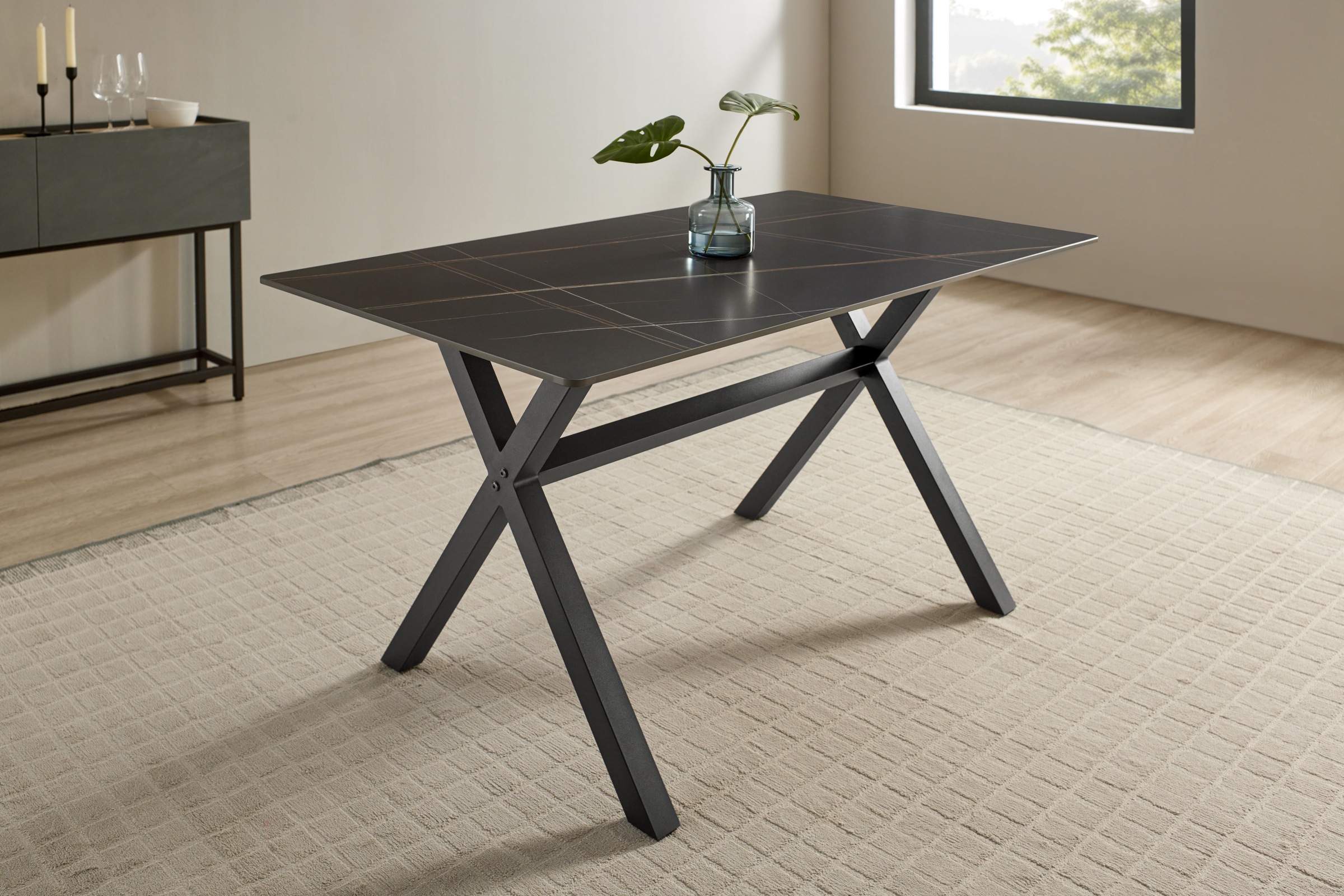 OTTO home Esstisch »Cazie« aus Sicherheitsglas mit drehbarer Tischplatte un günstig online kaufen