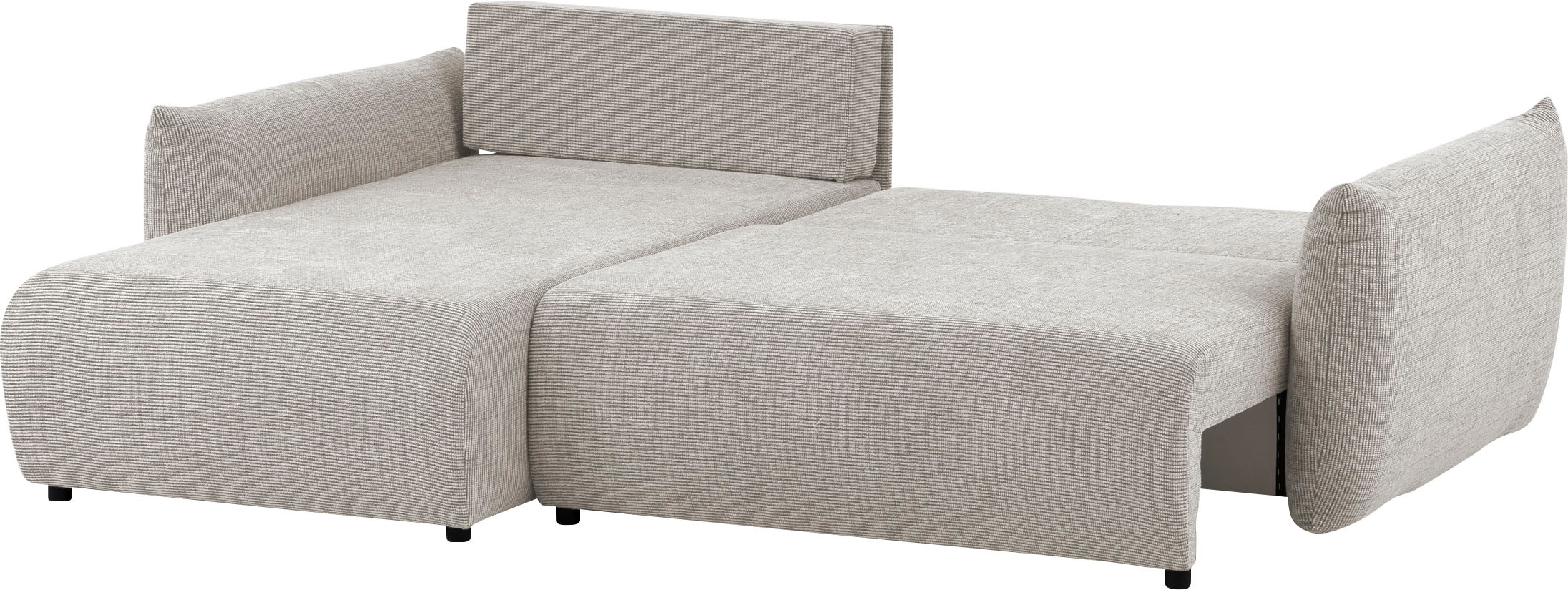INOSIGN Ecksofa »MAVAS Schlafsofa mit Bettkasten, L-Form,«, ca.257/127cm (Liegefläche 212/145 cm), Cord, Chenille, Struktur