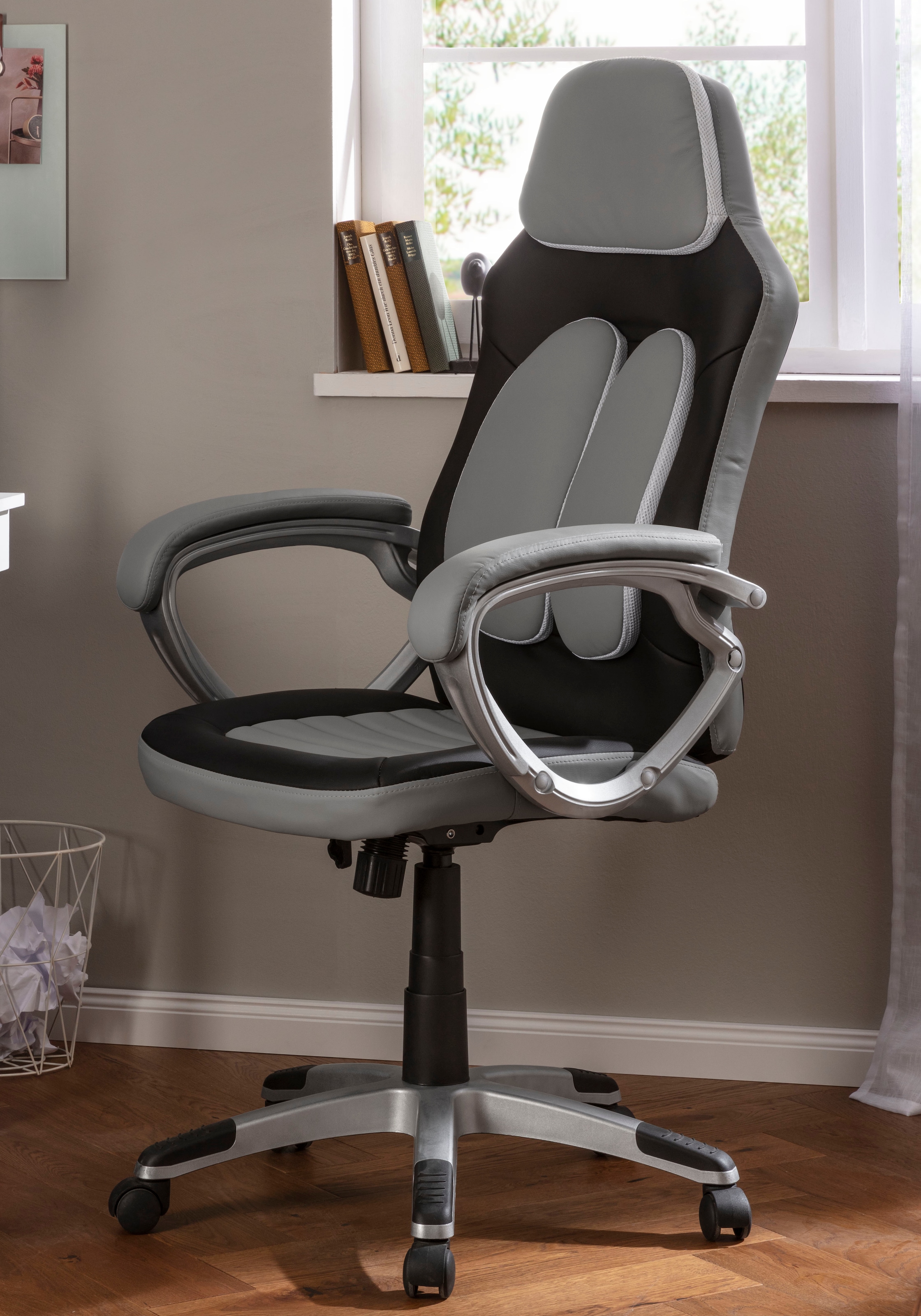 7. Bild von INOSIGN Gaming-Stuhl »Niro«, 1 St., Kunstleder, mit Stützkissen am Rücken, Sitzhöhe 42-52 cm
