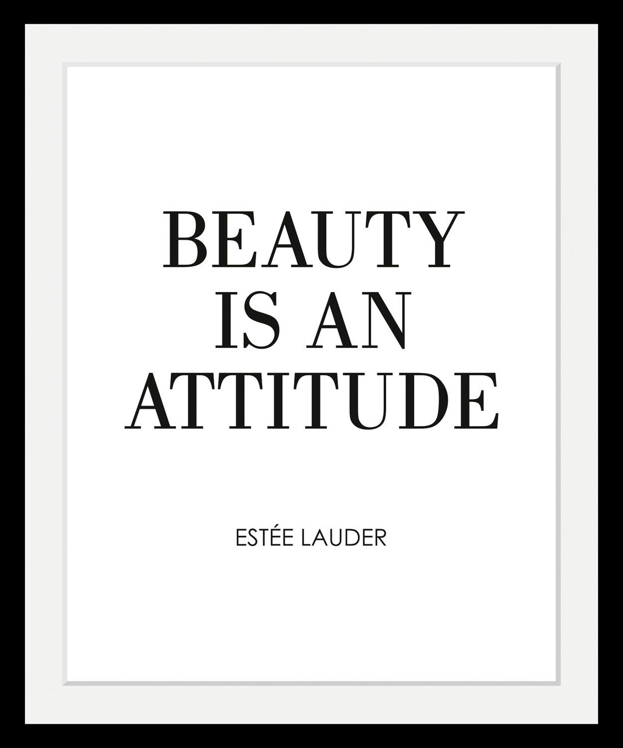 Leonique Bild »Zitat Estée Lauder«, Schwarz-Weiß-Schriftzug-Motivationsbild günstig online kaufen