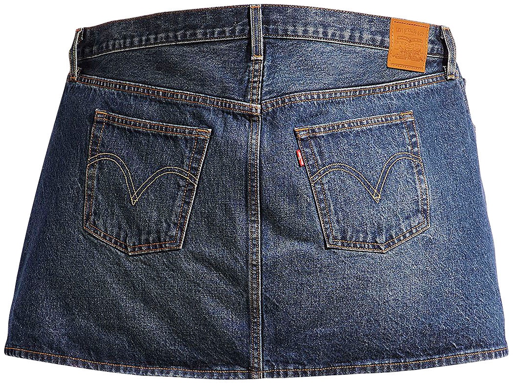 Levi's® Plus Jeansrock »PLUS NEW ICON SKIRT«, mit ausgefranster Kante und Destroyed Details