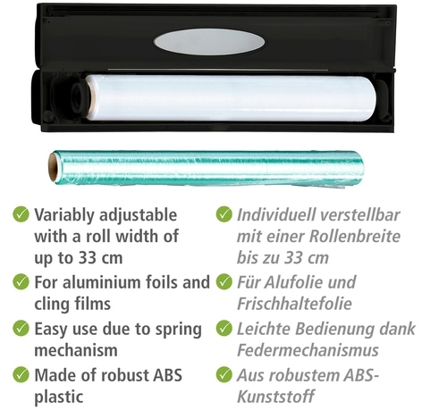 WENKO Folienspender »Perfect Cutter«, für Alufolien & Frischhaltefolien, aus Kunststoff