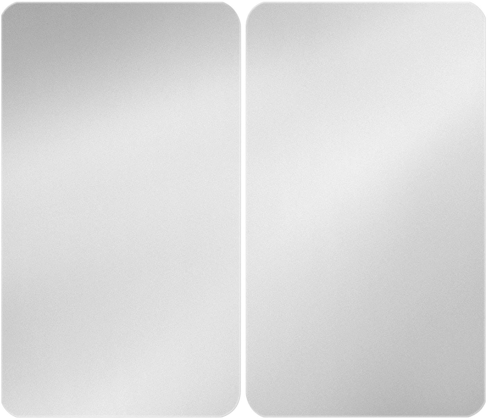 WENKO Herd-Abdeckplatte »Universal Modell Silber«, (Set, 2 tlg.), Herdabdeckung für alle Herdarten, kratzfest, mit rutschfesten Füßen