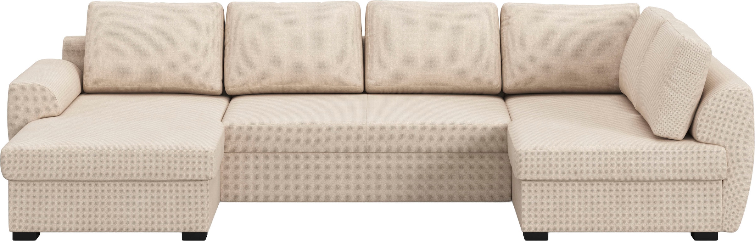 COTTA Wohnlandschaft »Drift U-Form« optional auch mit Schlaffunktion, Wellenunterfederung