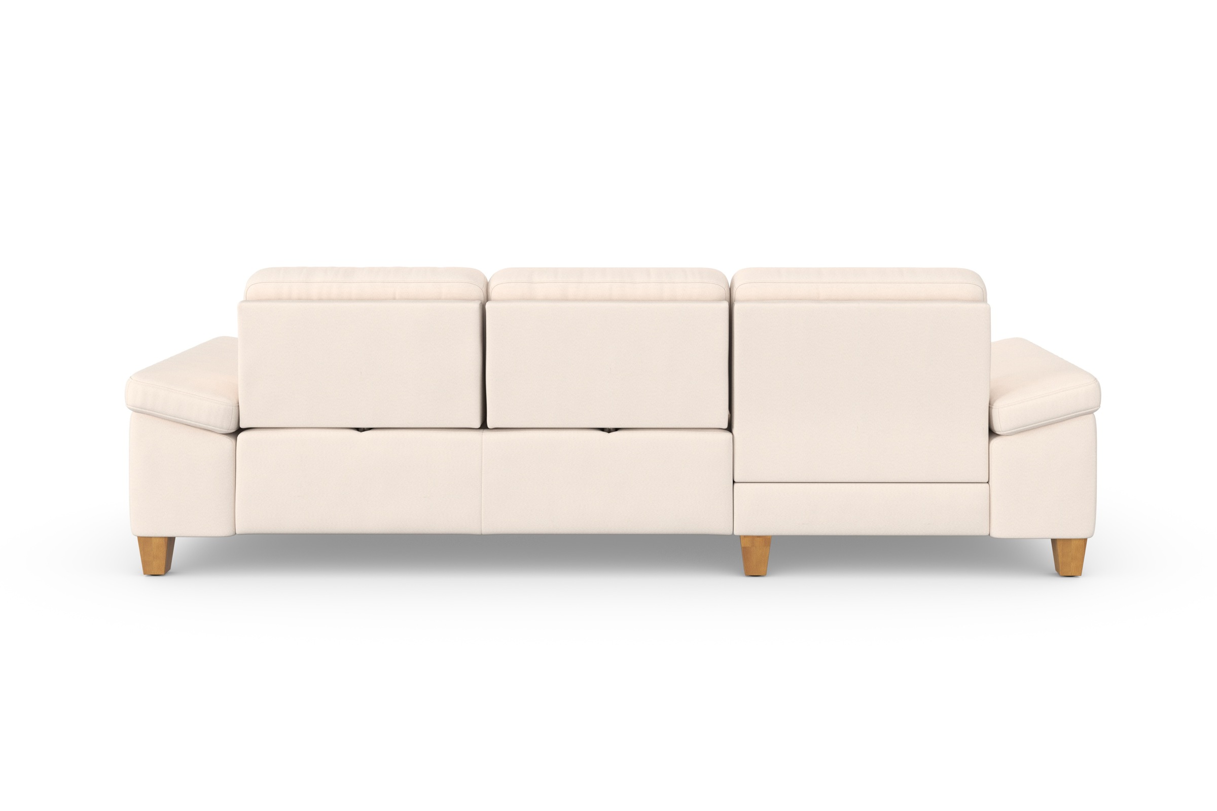 sit&more Ecksofa »Westham L-Form«, mit Recamiere, mit oder ohne Bettfunktion, Bettkasten, Füße Eiche