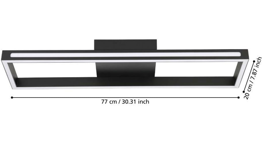 EGLO Deckenleuchte »SALVILANAS-Z«, 1 flammig, Leuchtmittel LED-Modul | LED wechselbar, App und Sprachsteuerung Alexa, dimmbar, Metall Deckenlampe schwarz