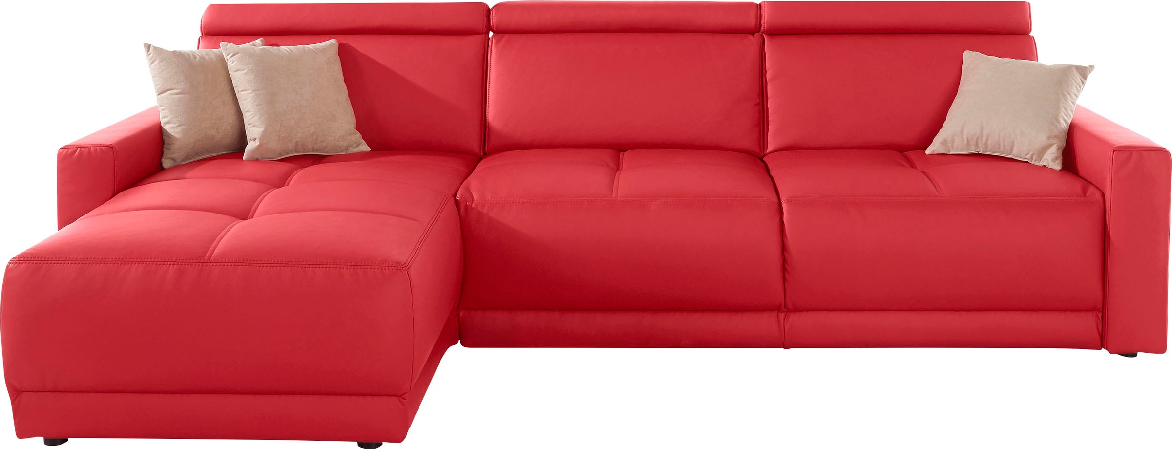 DOMO collection Ecksofa »Ava mit moderner Sitzheftung & toller Doppelnaht, günstig online kaufen