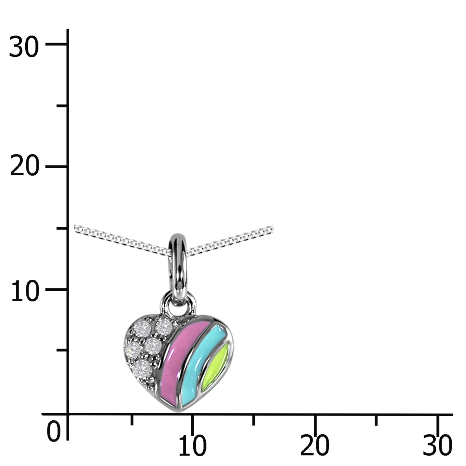 OSTSEE-SCHMUCK Kette mit Anhänger »Ostsee-Schmuck Kette mit Anhänger kleines Herz«, (2 tlg.)