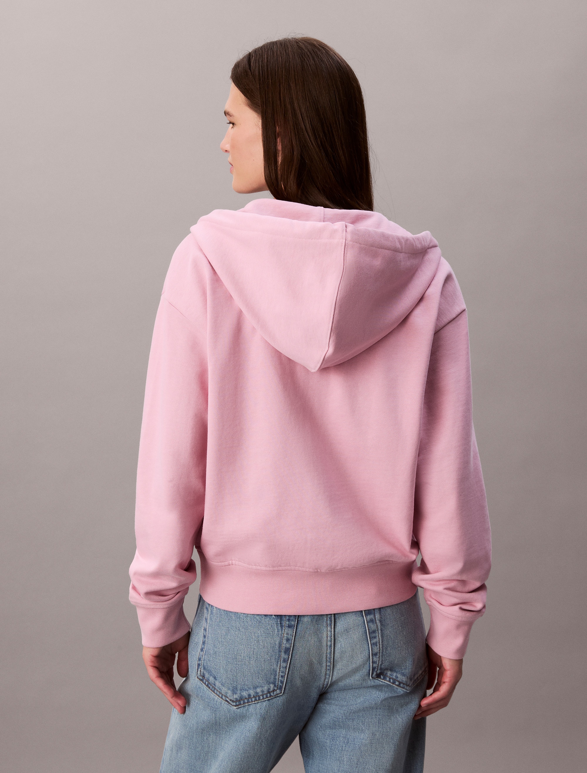Calvin Klein Jeans Sweatjacke »MNLG FRNCH TRRY FZ B«, Mit Rundhalsausschnitt