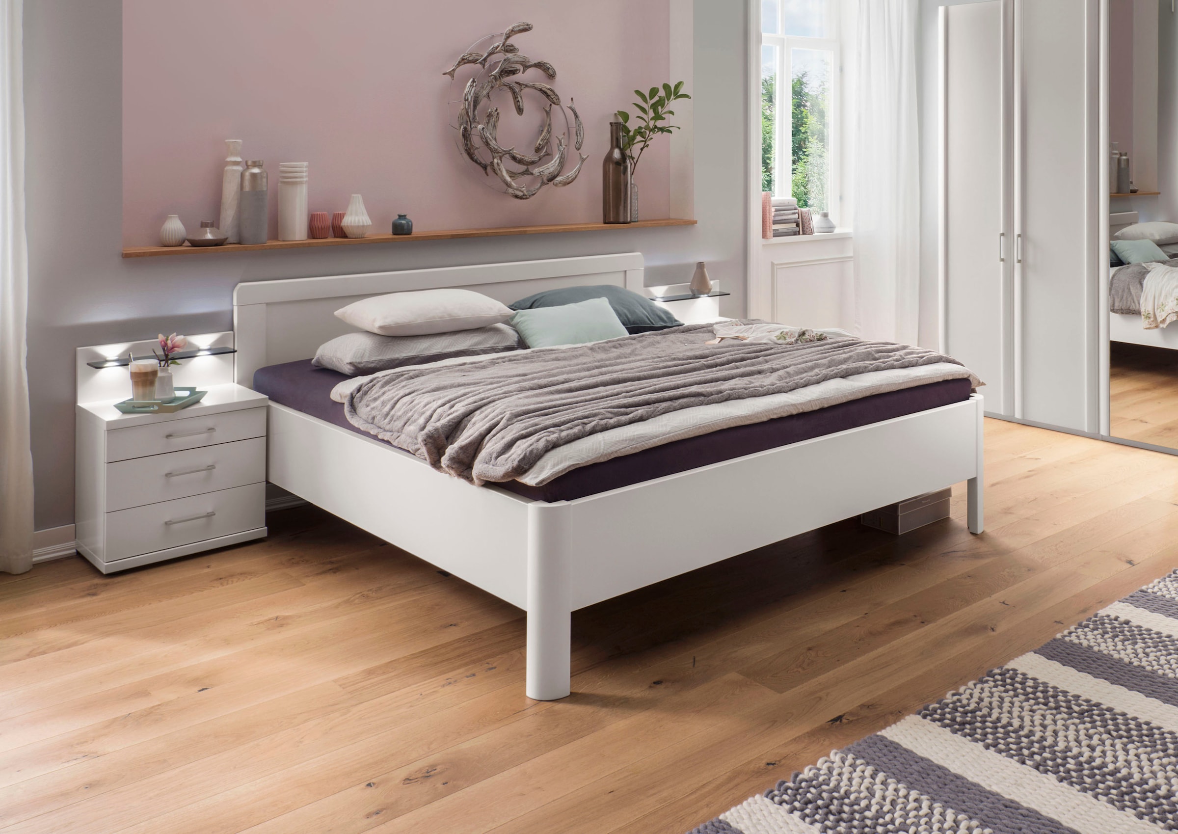 WIEMANN Holzbett »Bern, Bettgestell, Bettrahmen, für Schlafzimmer«, (4-fach günstig online kaufen
