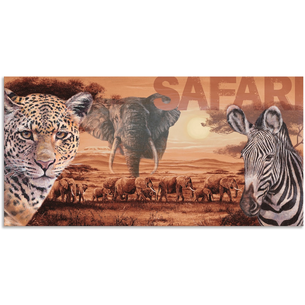 Artland Wandbild »Safari«, Wildtiere, (1 St.)
