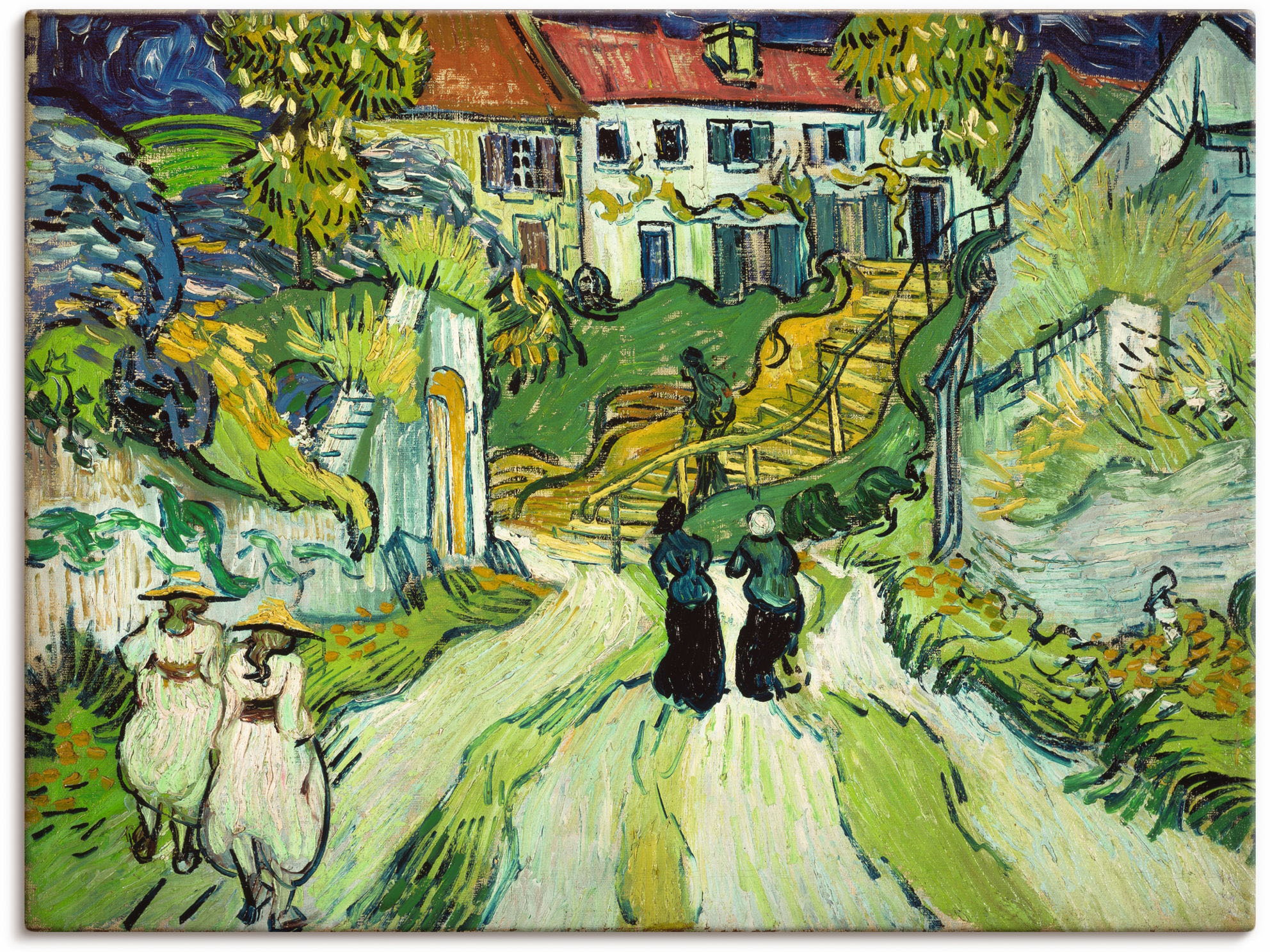 Artland Leinwandbild "Treppe in Auvers. 1890", Wiesen & Baumbilder, (1 St.) günstig online kaufen