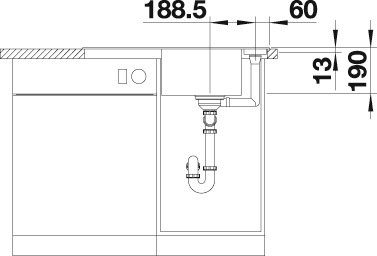 Blanco Granitspüle »AXIA III 45 S« aus SILGRANIT®, inkl. Esche-Compound-Brückenschneidbrett
