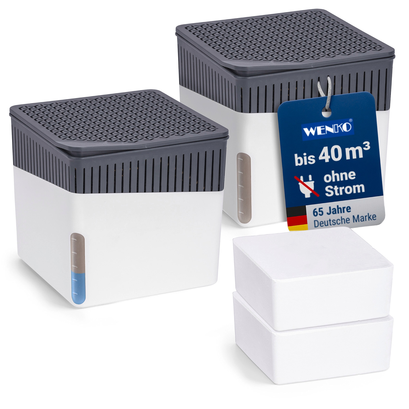 WENKO Luftentfeuchter »Cube« für 40 m³ Räume 2 x 500 g