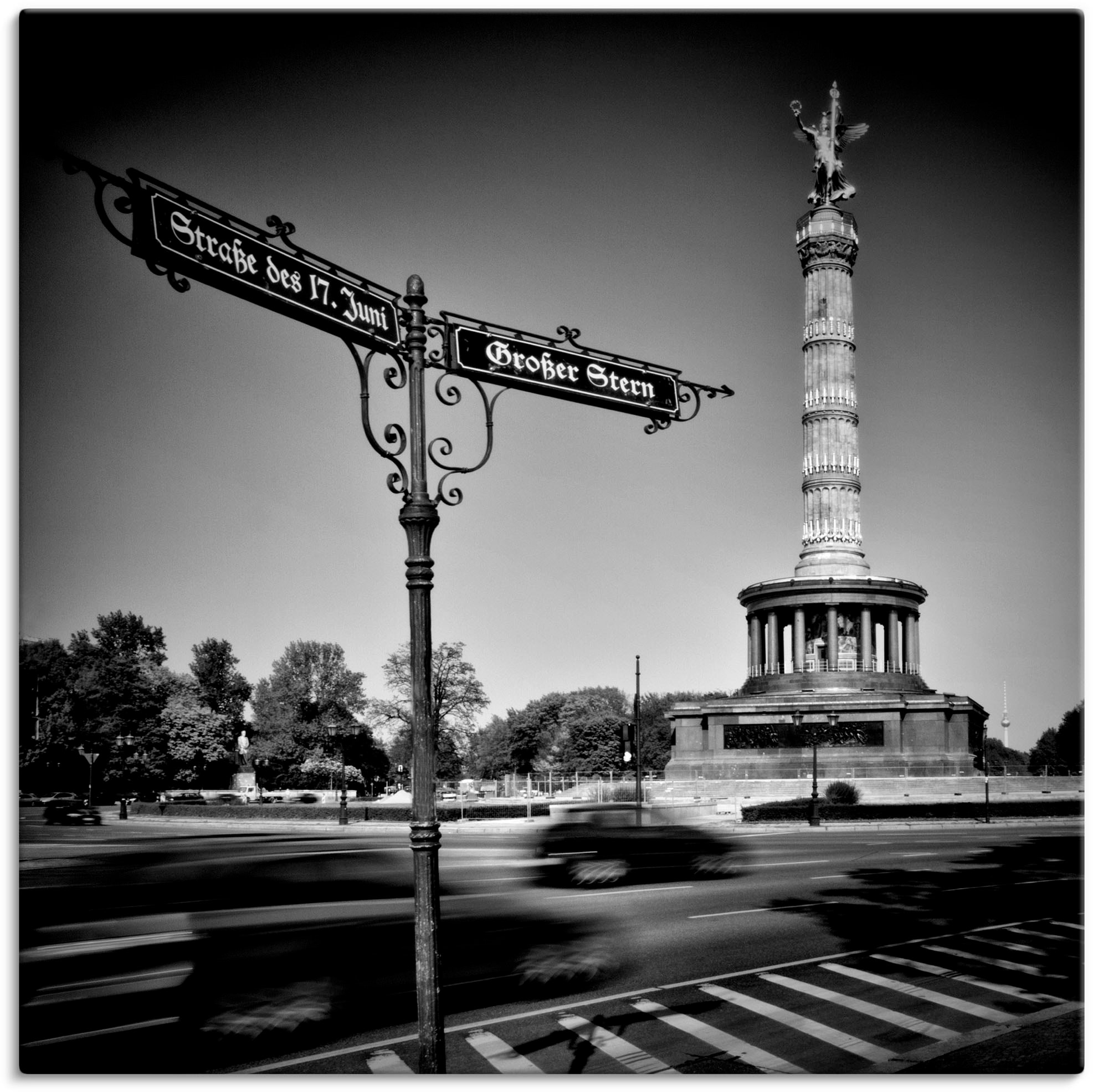 Artland Leinwandbild »Berlin Siegessäule III«, Gebäude, (1 St.), auf Keilra günstig online kaufen