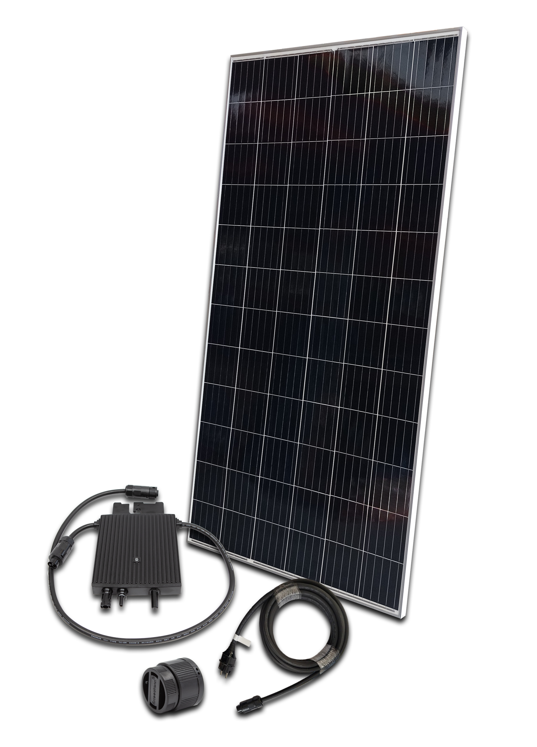 Sunset Balkonkraftwerk »SUNpay®420 LW plus (OH)«, (Set), 420W-Set inkl. glaslosem Solarmodul aus deutscher Fertigung