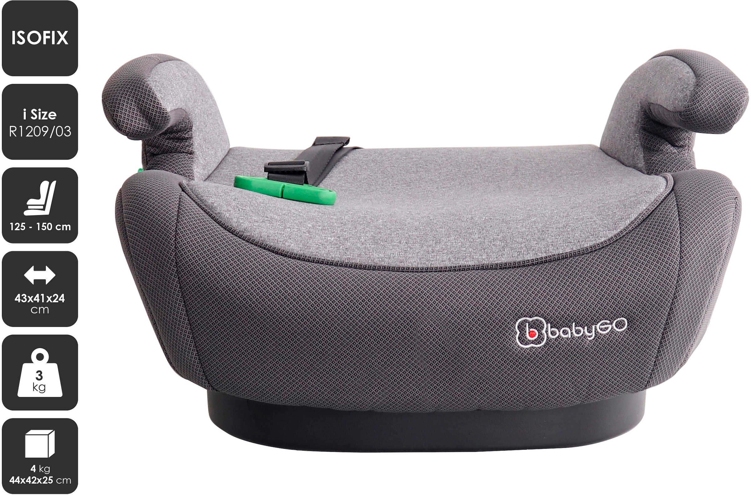 BabyGo Kindersitzerhöhung »Bursa IV Isofix 126-150 cm«, vorwärts gerichtet