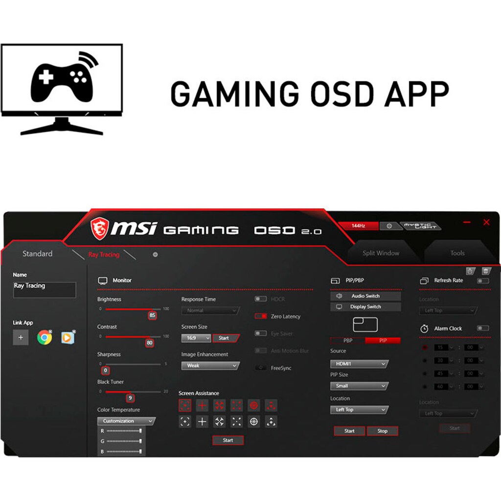 MSI Gaming-Monitor »Optix MAG274QRF QD«, 69 cm/27 Zoll, 2560 x 1440 px, WQHD, 1 ms Reaktionszeit, 165 Hz