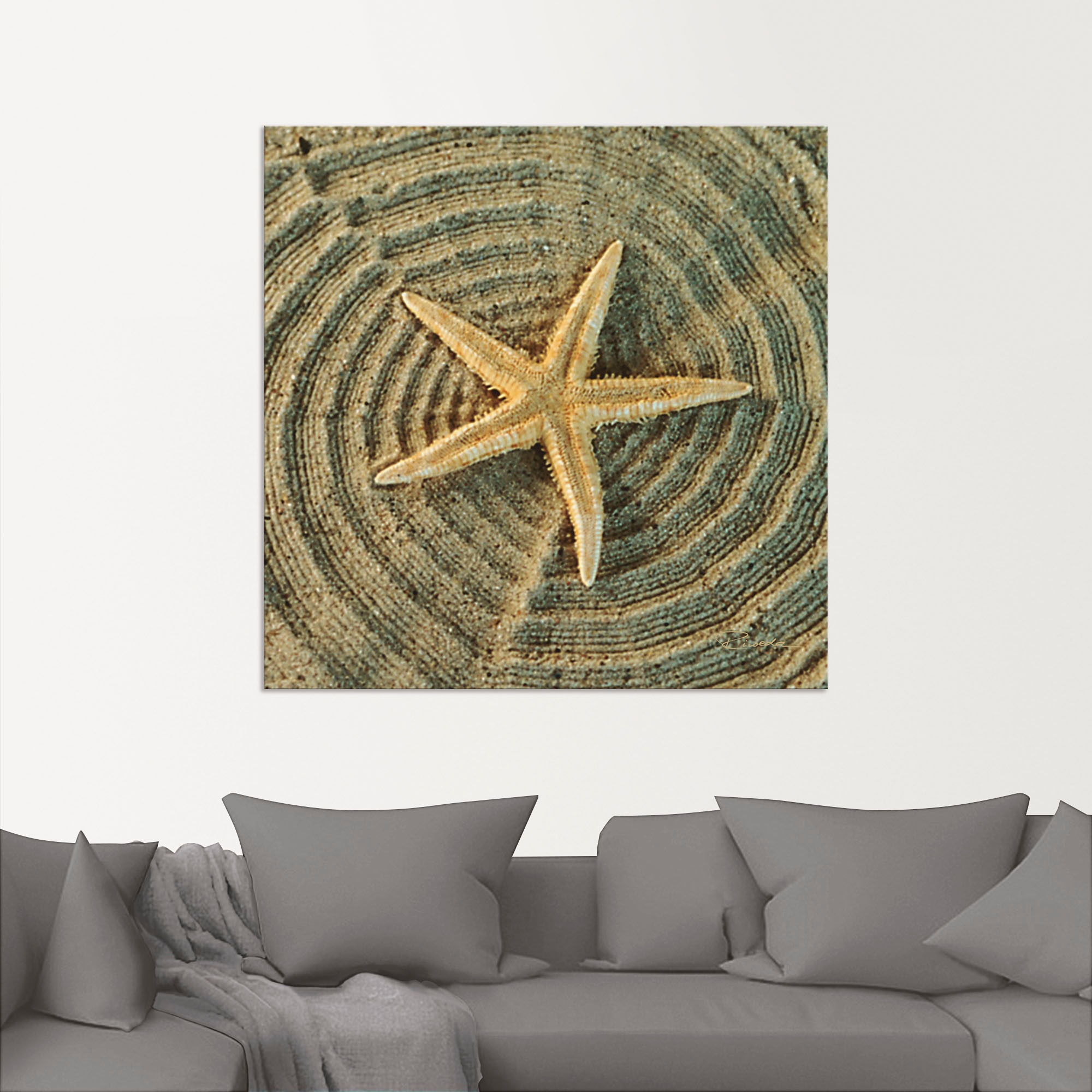 Artland Wandbild »Seestern«, Zen, (1 St.), Alubild-Outdoorbild für Außenbereich,Leinwandbild,Poster,Wandaufkleber