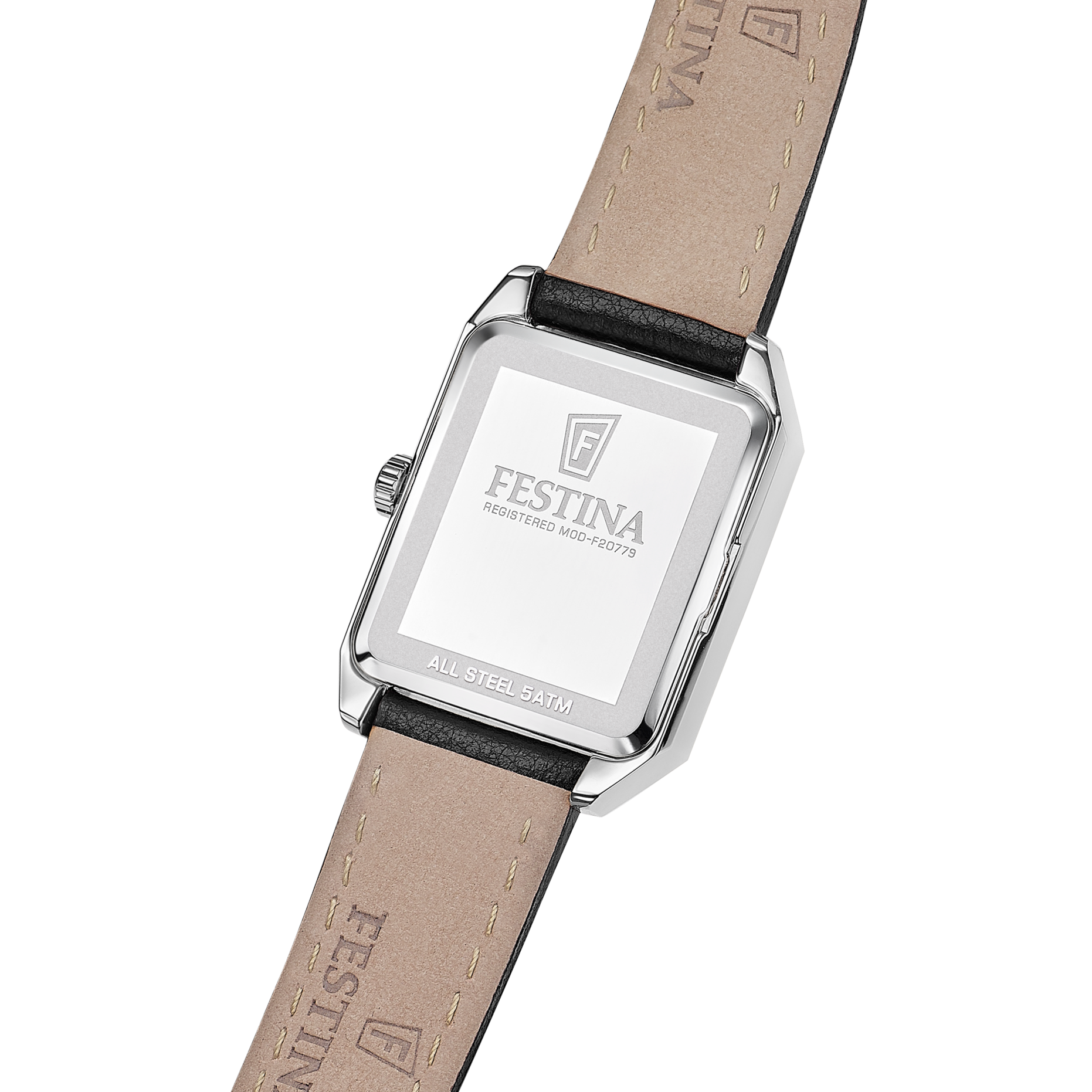 Festina Quarzuhr »On the Square« Armbanduhr, Damenuhr, Herrenuhr, Lederarmband, analog