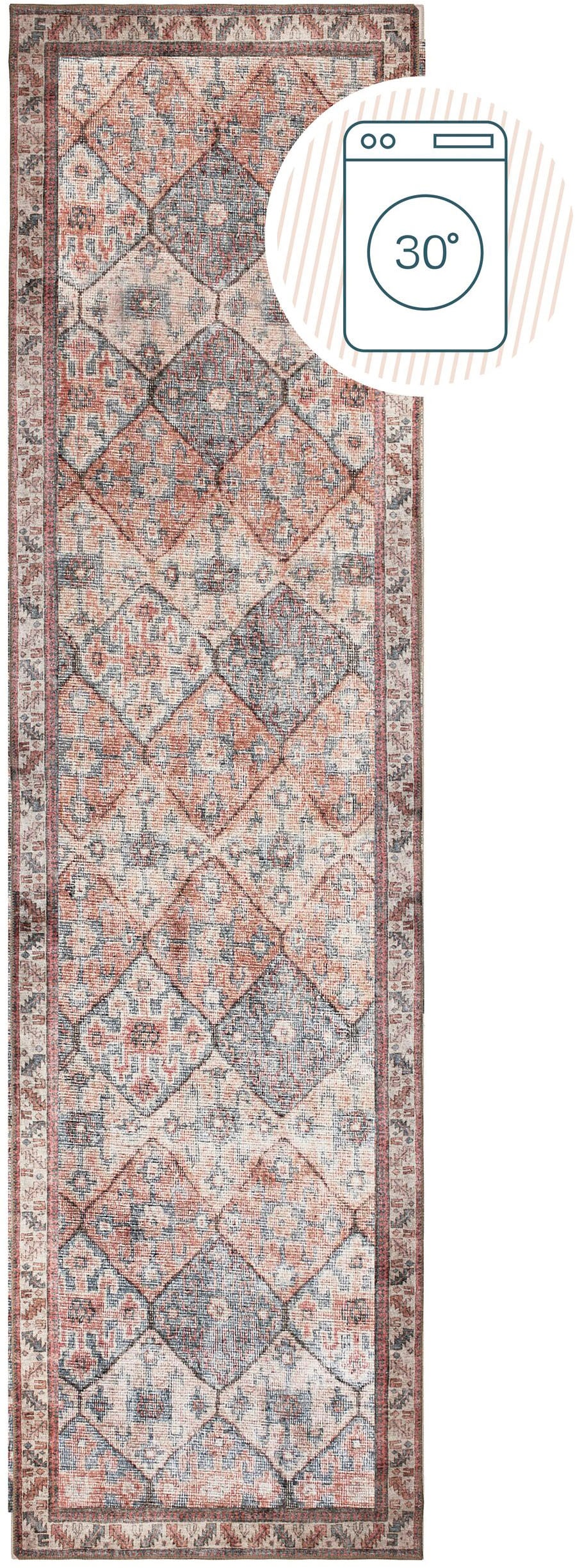 FLAIR RUGS Teppich »Dion«, rechteckig, 4 mm Höhe, Waschbarer Traditioneller günstig online kaufen