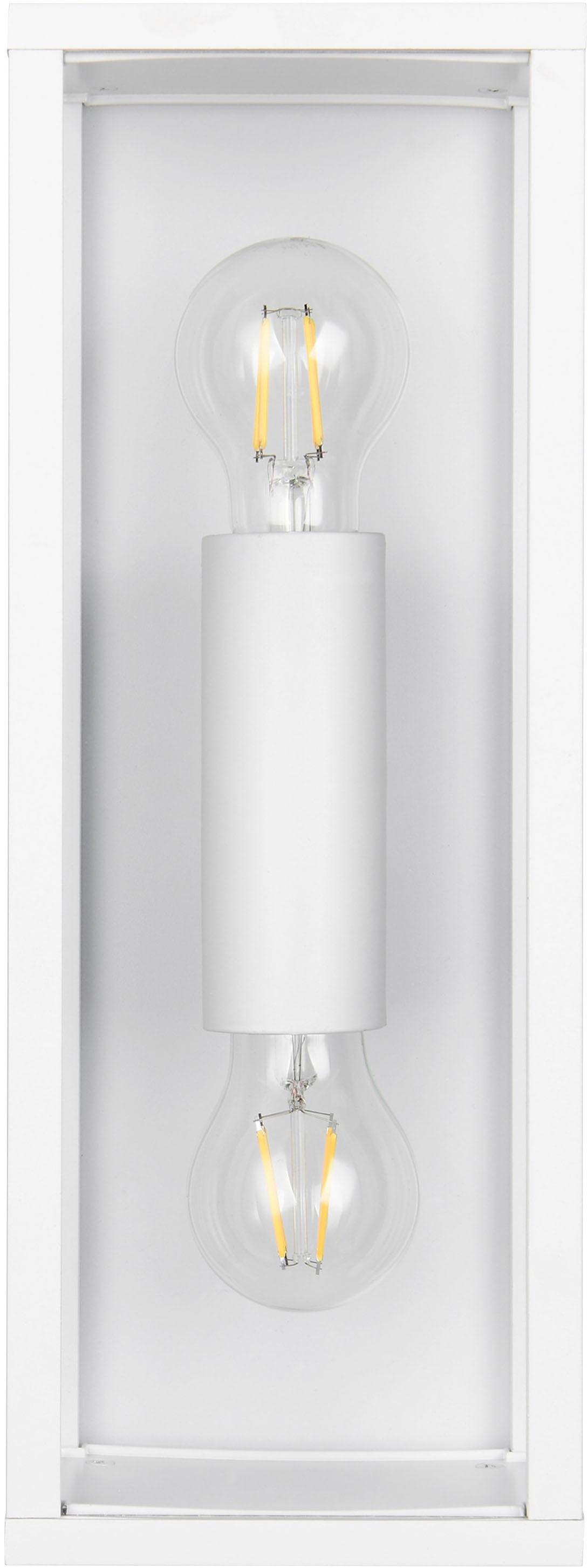 TRIO Leuchten Außen-Wandleuchte »GARONNE, Fassadenbeleuchtung, Wandlampe exkl 2x E27 max 10W, IP44«, 2 flammig, Leuchtmittel E27 | Leuchtmittel wechselbar, Wandleuchte Garten Terrasse, mit Glasschirm Höhe 38cm Breite 14cm