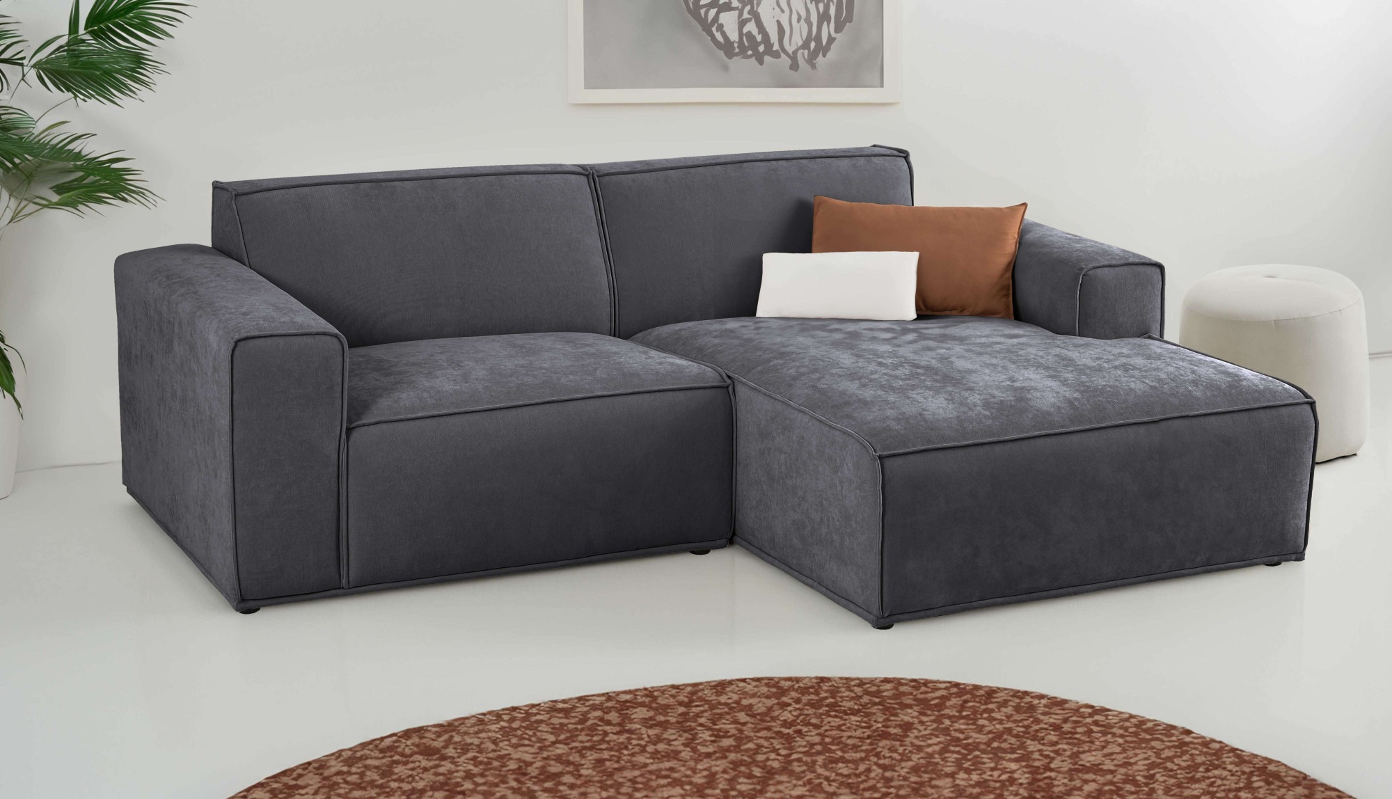 Home affaire Ecksofa »Avelin, 228 cm, L-Form, Chenille, Struktur-Boucle« mi günstig online kaufen