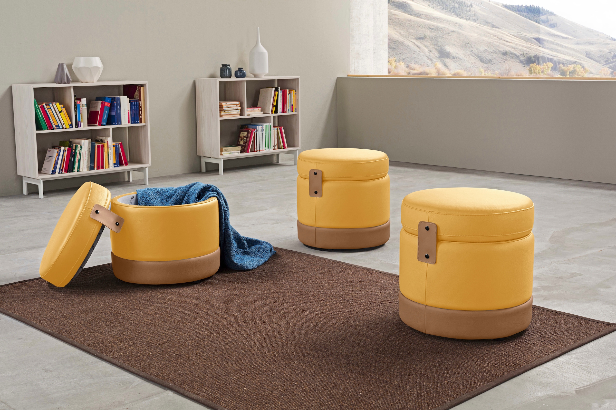 Egoitaliano Hocker »Tonder, Designhocker als Blickfang mit tollen Details«, günstig online kaufen