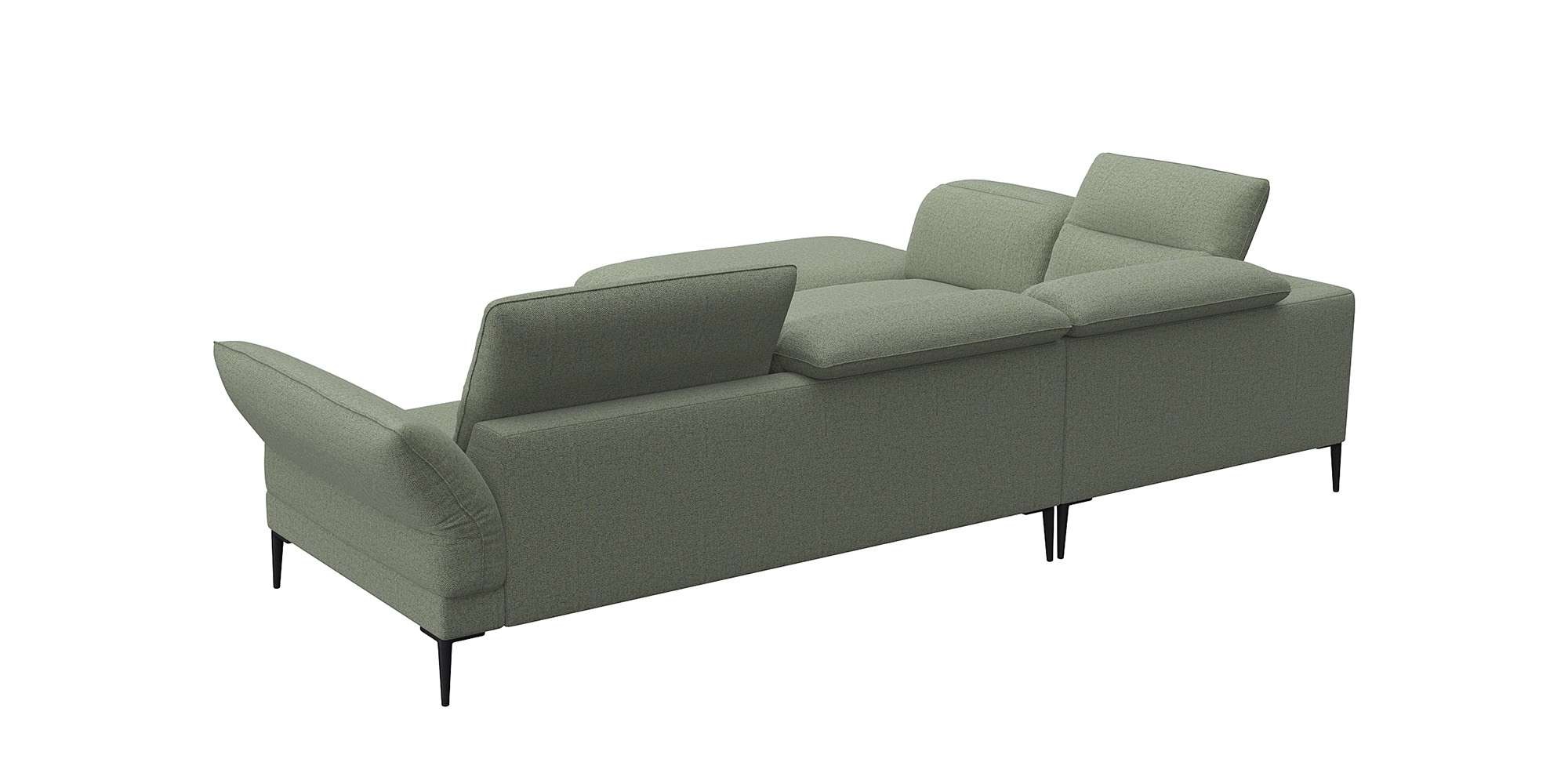 FLEXLUX Ecksofa »Salino, Funktionssofa mit Ottomane, Relaxsofa, Ecksofa«, Sofa mit Arm- und Kopfteil-Verstellungen, Kaltschaum & Stahl-Wellen