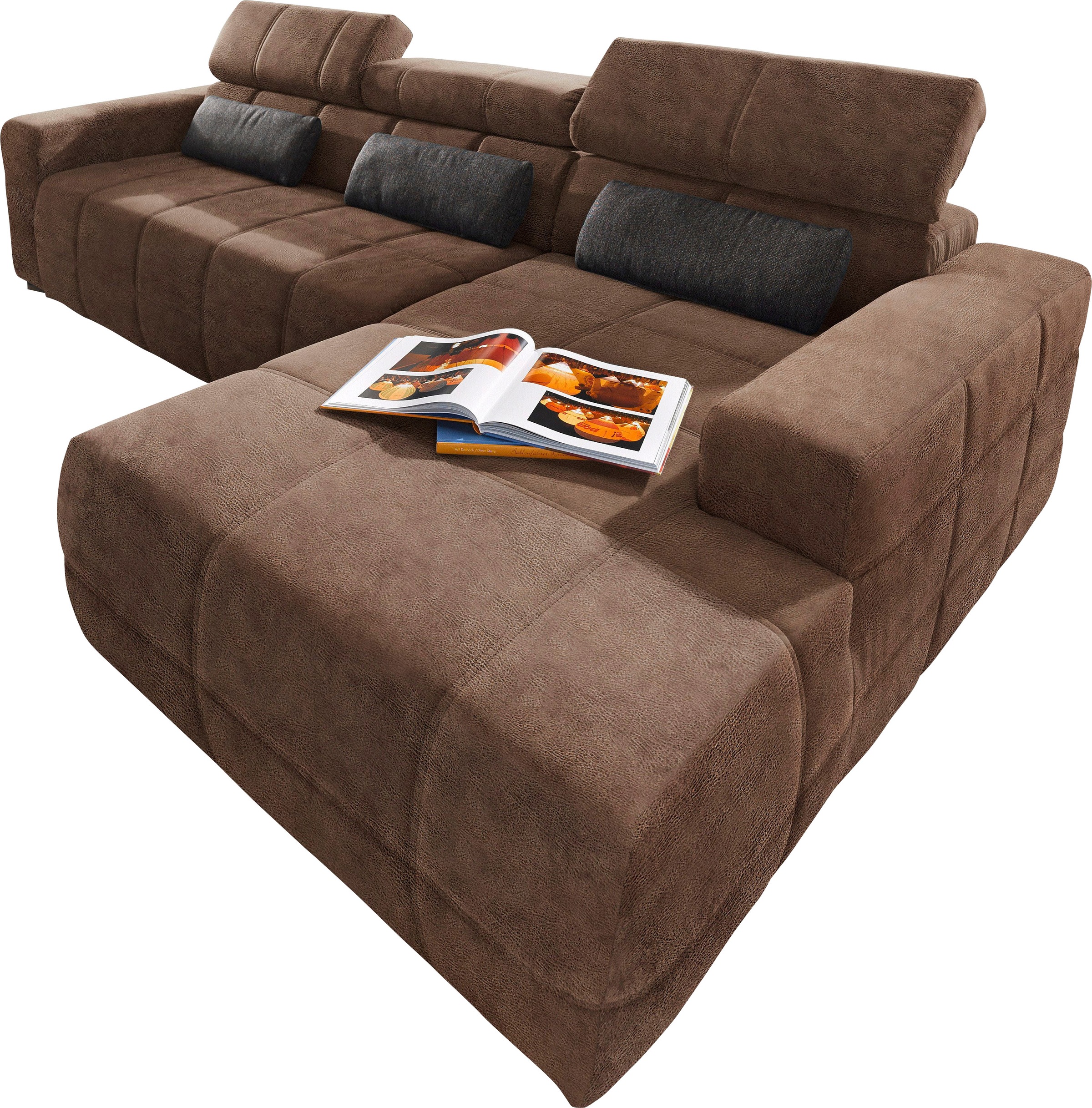 DOMO collection Ecksofa »Brandon B/T/H: 289/177/80 cm, whlw. mit Sitztiefen günstig online kaufen