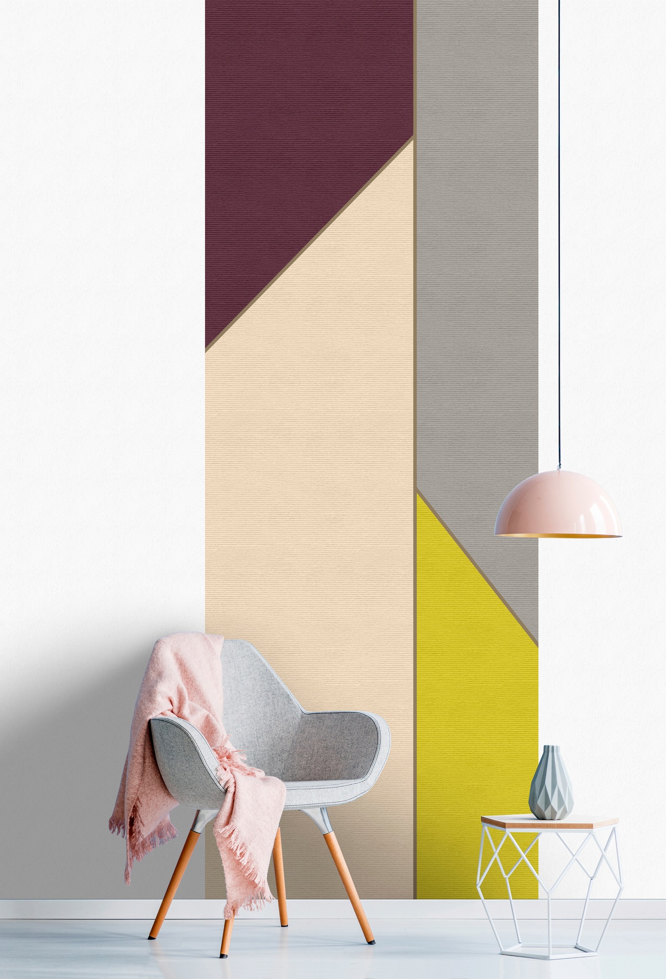 living walls Fototapete »Walls by Patel Geometry Panel 1« glatt Vlies, Wand günstig online kaufen
