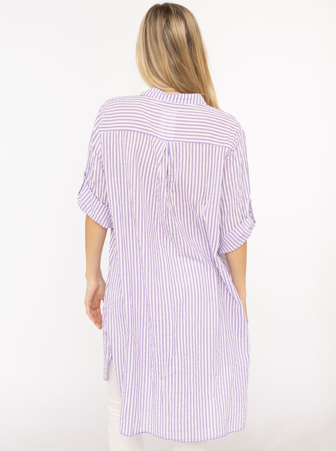 Zwillingsherz Longbluse »"Kida"« One Size, Streifen, Knopfleiste, Brusttaschen, 3/4-Arm