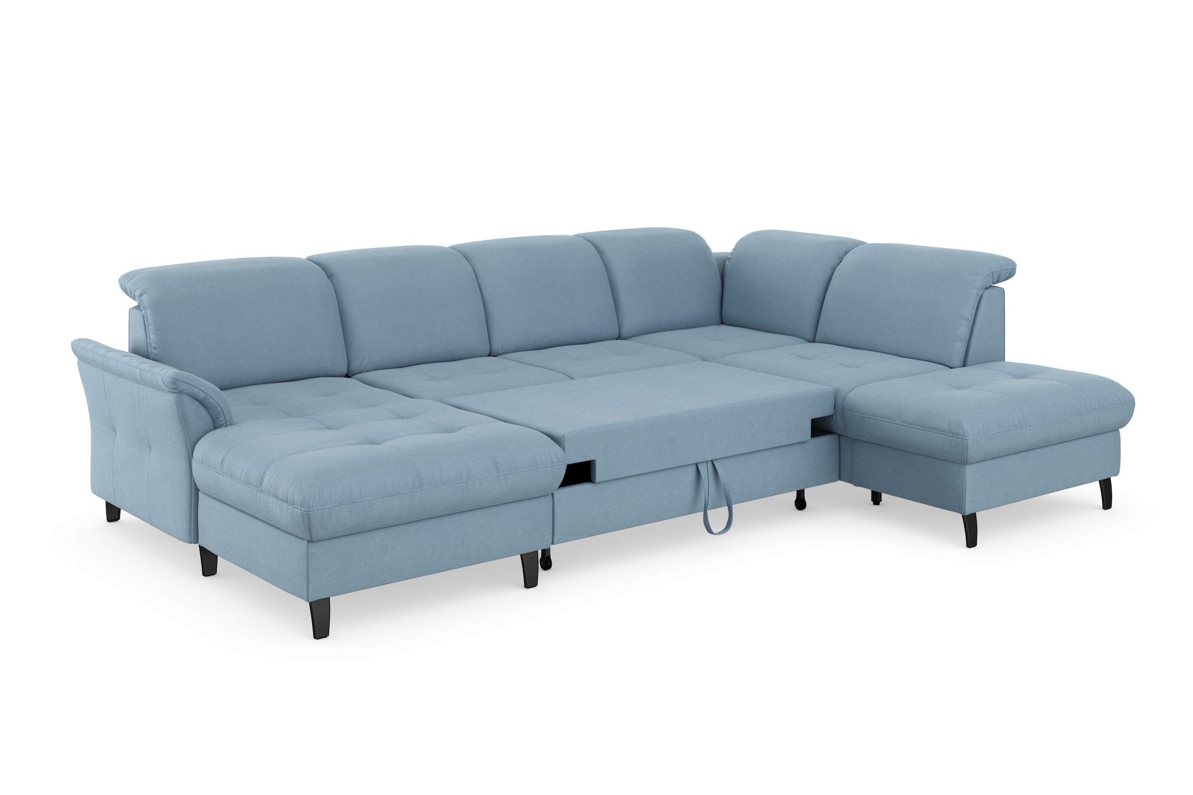 sit&more Wohnlandschaft »Maggiore U-Form«, wahlweise mit Kopfteilverstellung, Bettfunktion und Stauraum