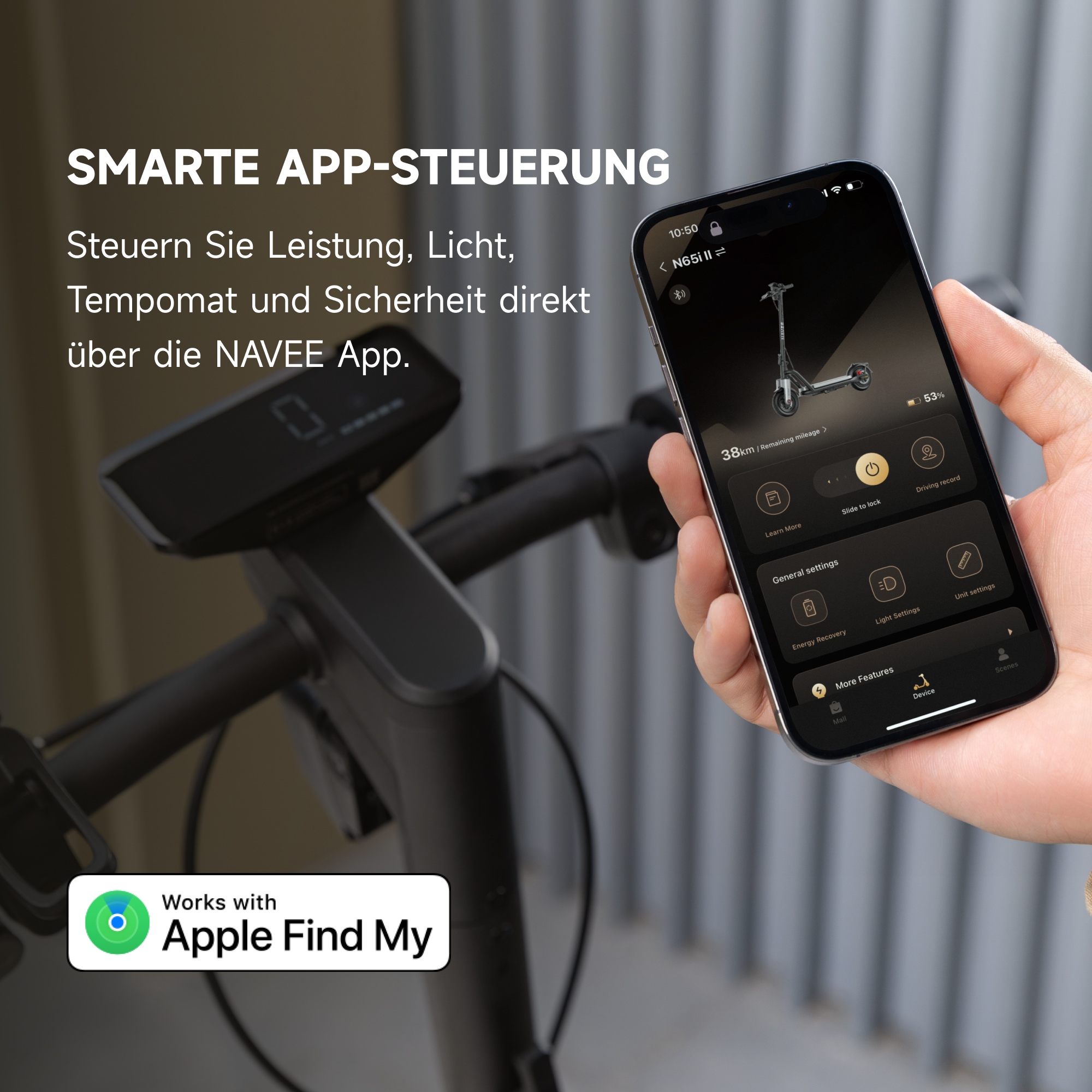 NAVEE E-Scooter »N65i II  Electric Scooter« 20 km/h 70 km