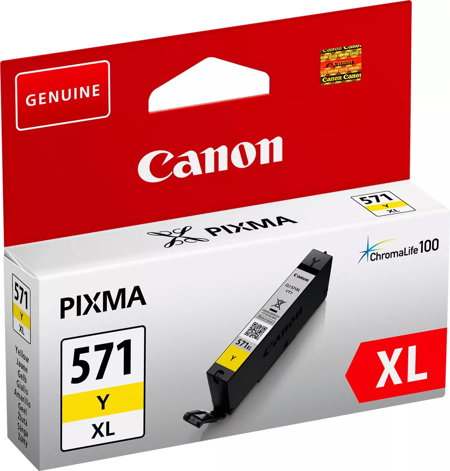 Canon Tintenpatrone »CLI-571XL Y«, original Druckerpatrone 571 gelb