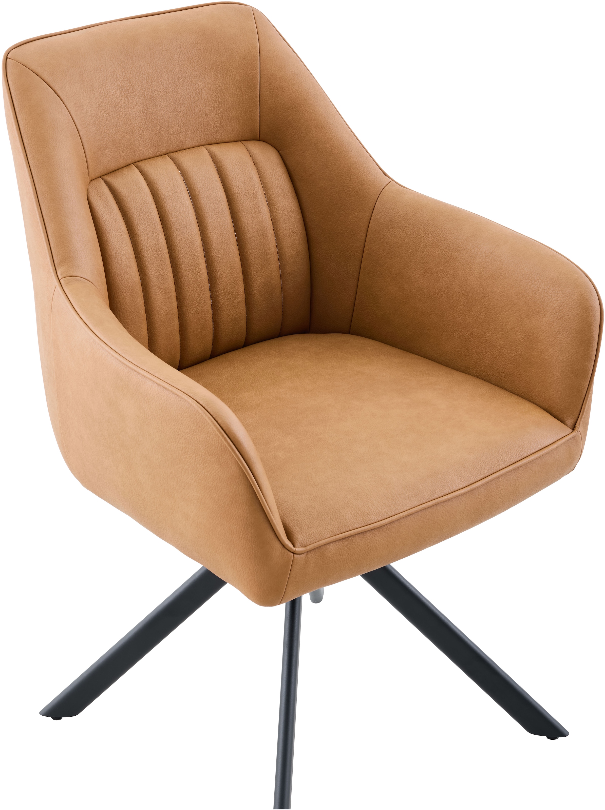 HELA Armlehnstuhl »POLINA« (Set) 2 Stk.4-Fuß, 360° drehbar, Ovalrohrgestell, Armlehnen, Lederoptik