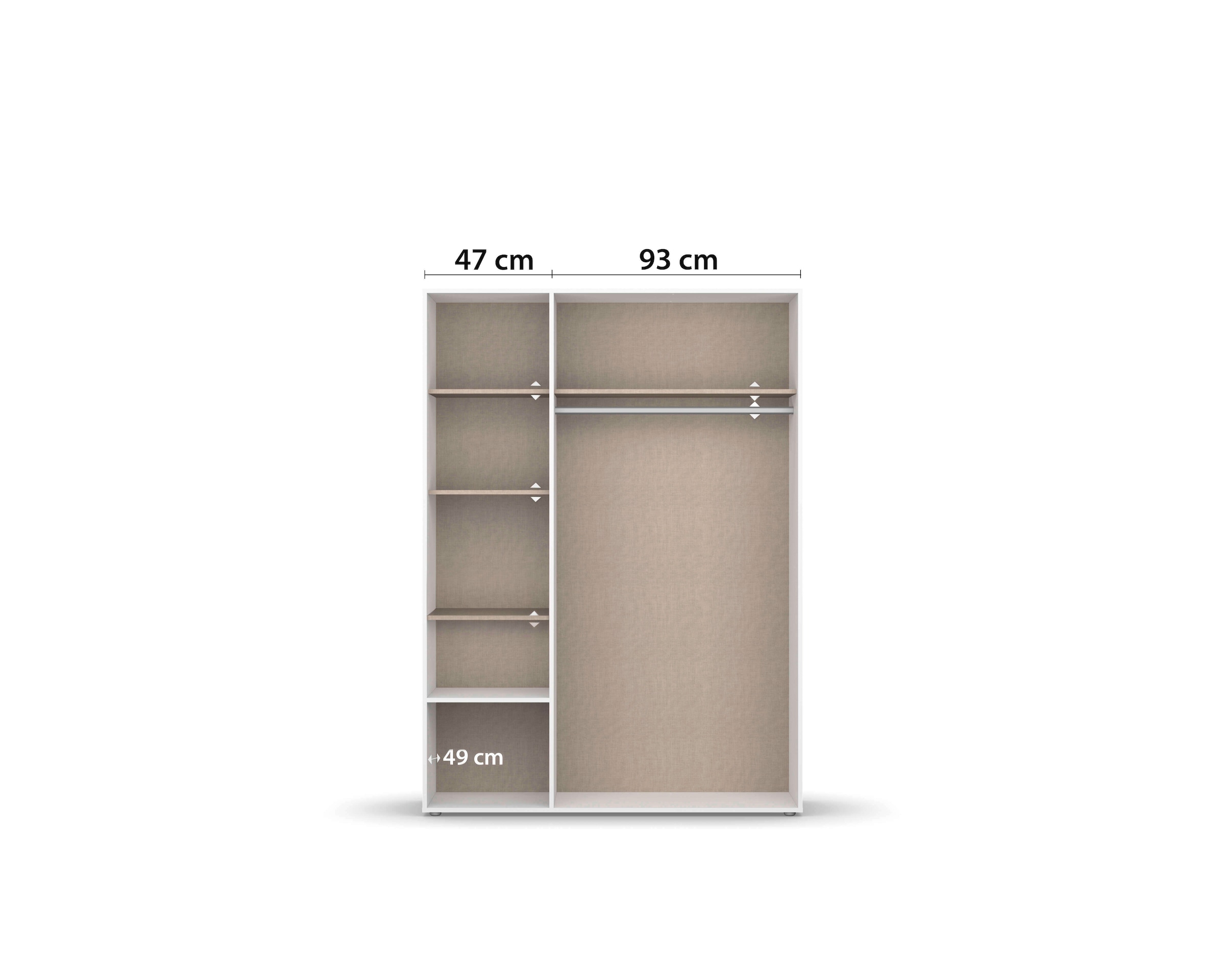 INOSIGN BY RAUCH Kleiderschrank »Kleiderschrank Schrank Garderobe Schlafzimmer Stauraum PAULLY«, (mit 3 Griff-Varianten), OTTOS CHOICE 3 Griffvarianten MADE IN GERMANY
