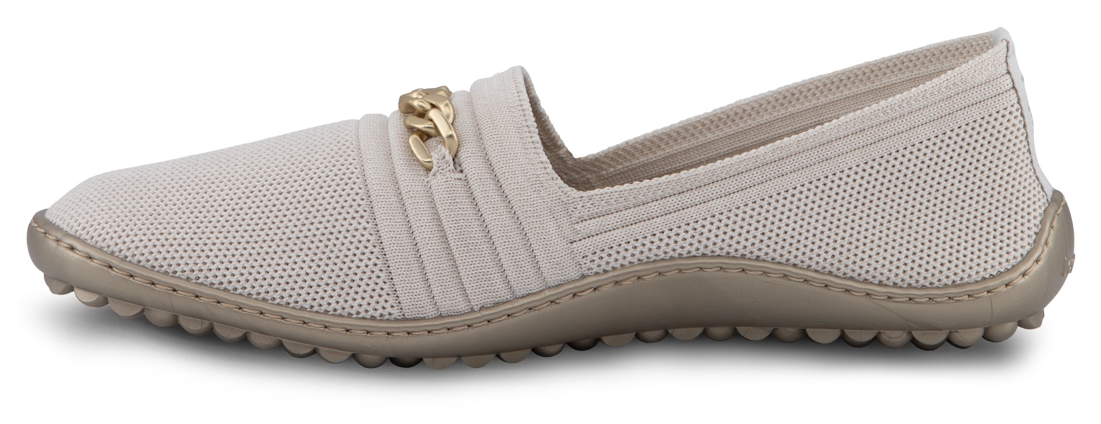 Leguano Barfußschuh »LADY FAMOUS«  Flats, Ballerina, Bequemschuh mit goldfarbener Zierkette