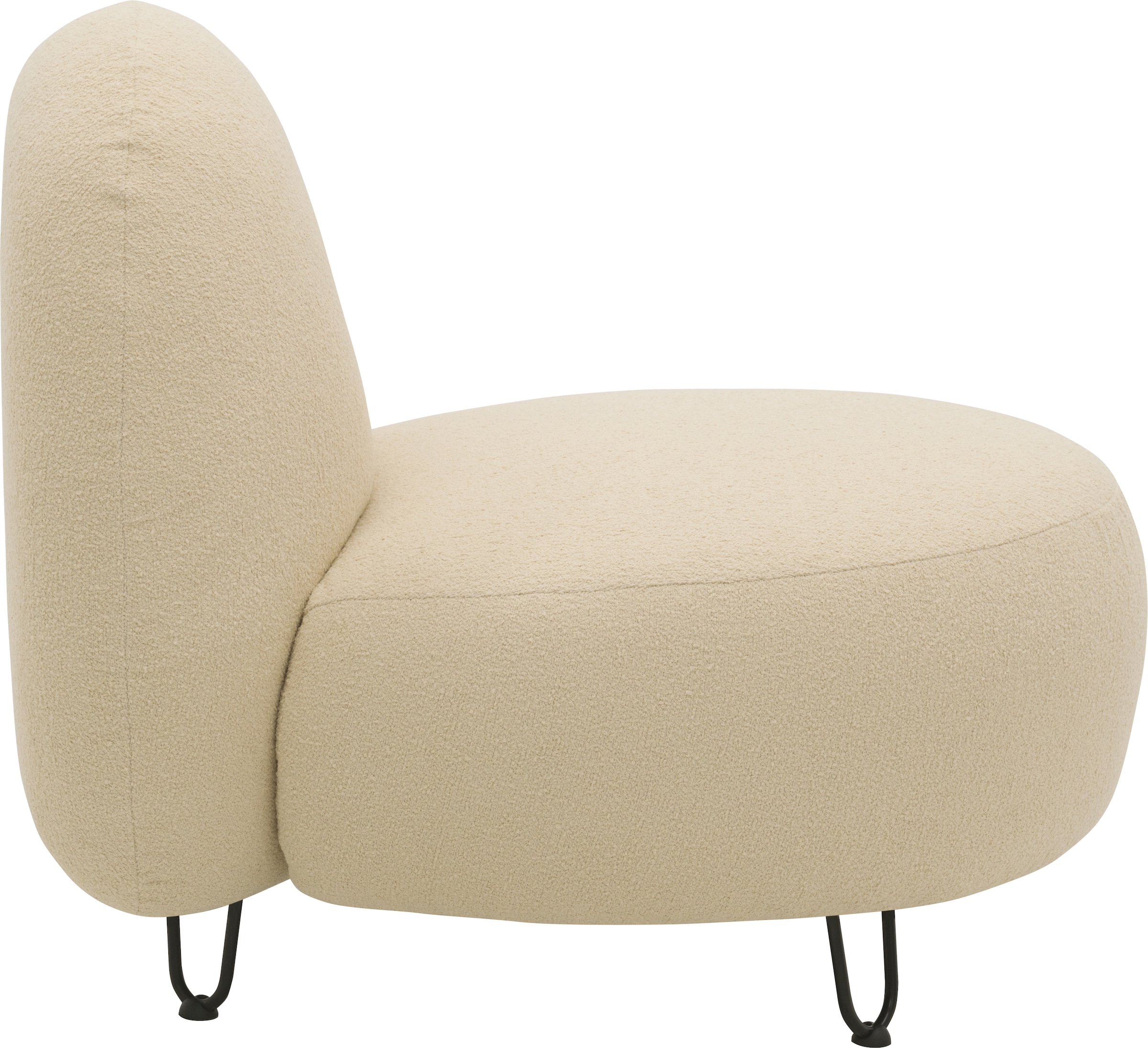 DOMO collection Sessel »Poika ideal für Terrasse, Garten, Balkon«, Formschöner Outdoor-Polstersessel, Bezug Fellimitat