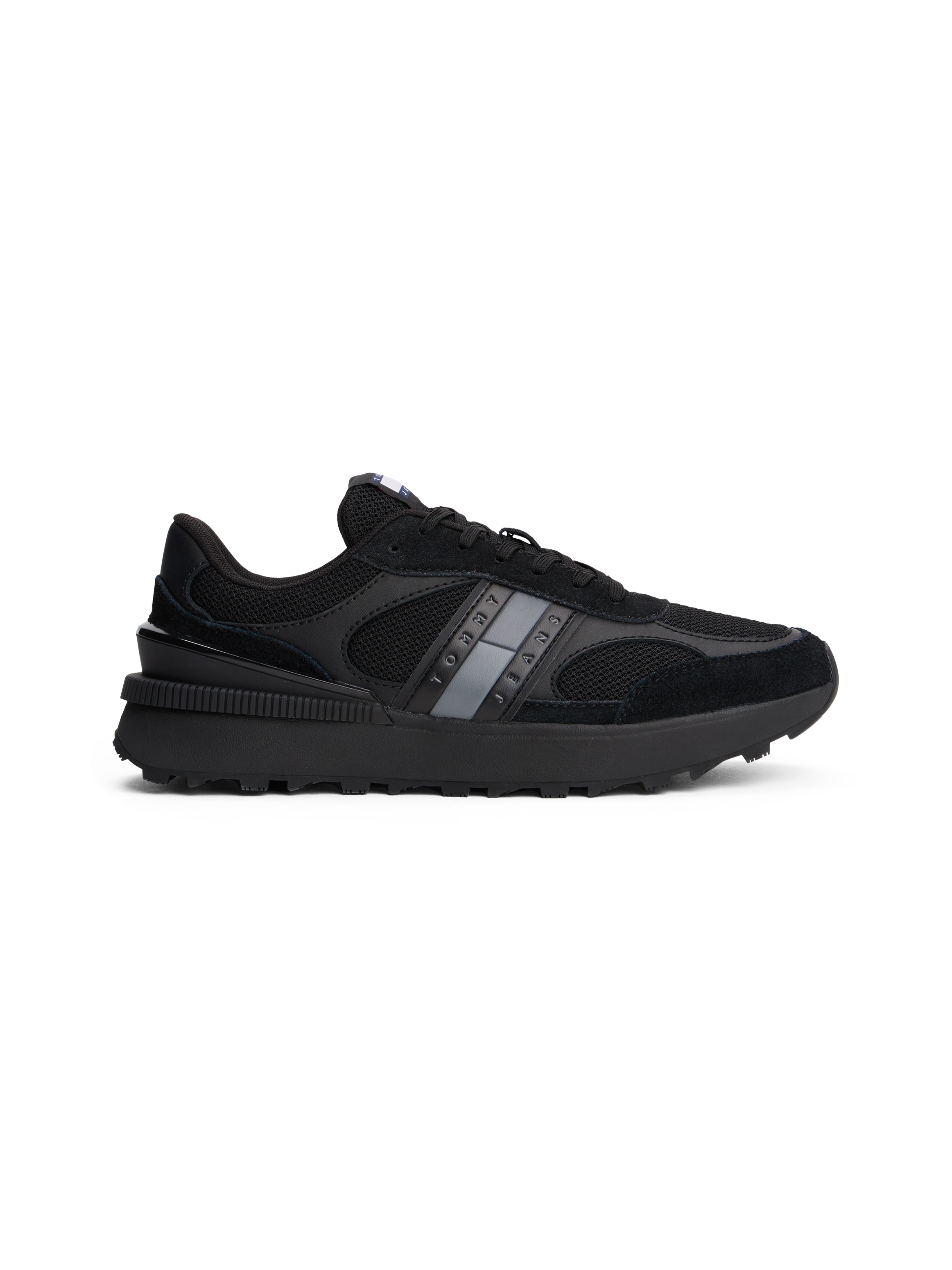 Tommy Jeans Sneaker »TJM TECHNICAL RUNNER ESS«, Freizeitschuh, Halbschuh, Schnürschuh mit gepolstertem Schaftrand