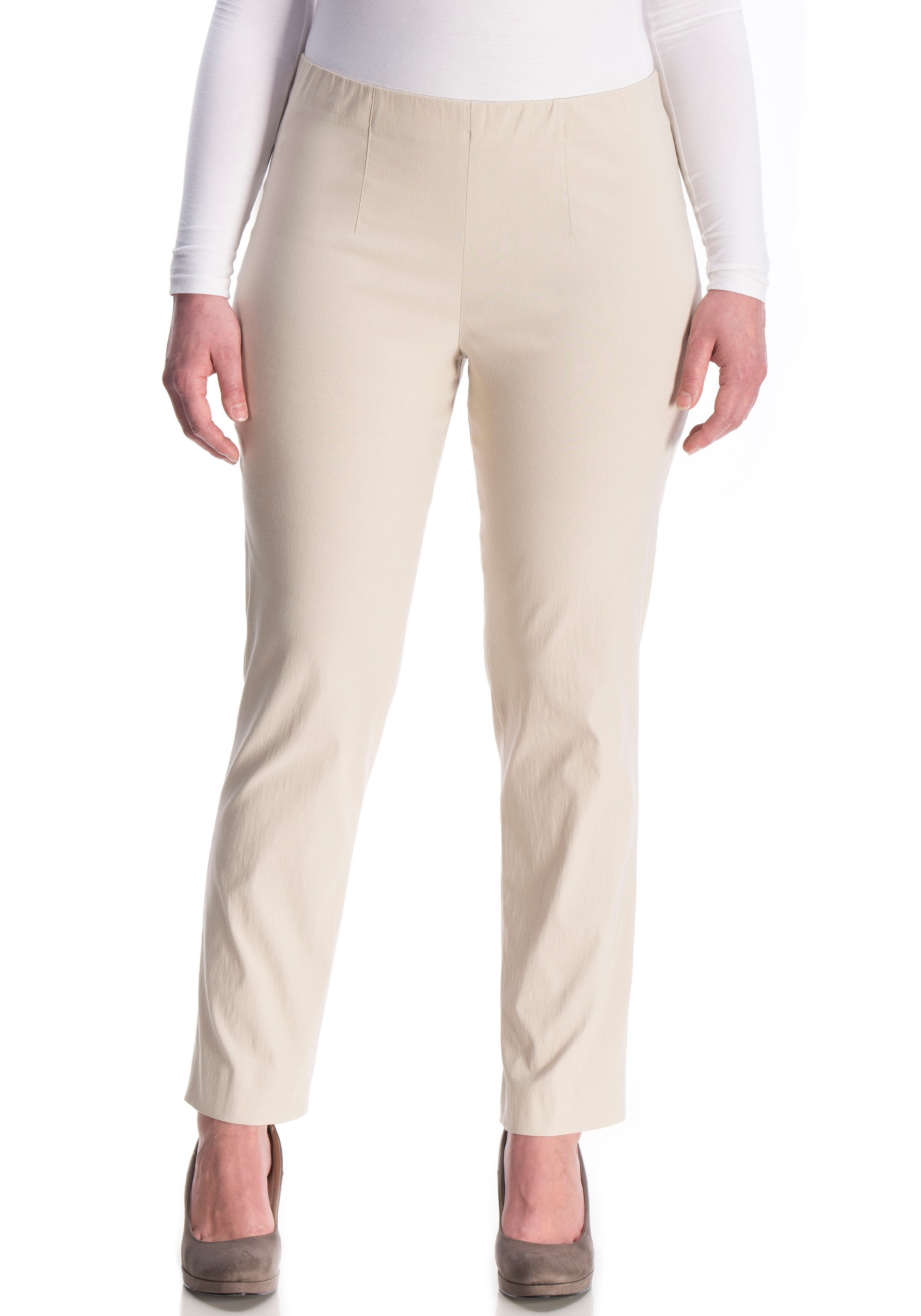 KJBRAND Schlupfhose »SUSIE Bengaline« Sommerhose mit Schlupfbund beige 44 - N-Gr N-Gr 44 Knöchellange Schlupfhose SUSIE von KjBRAND