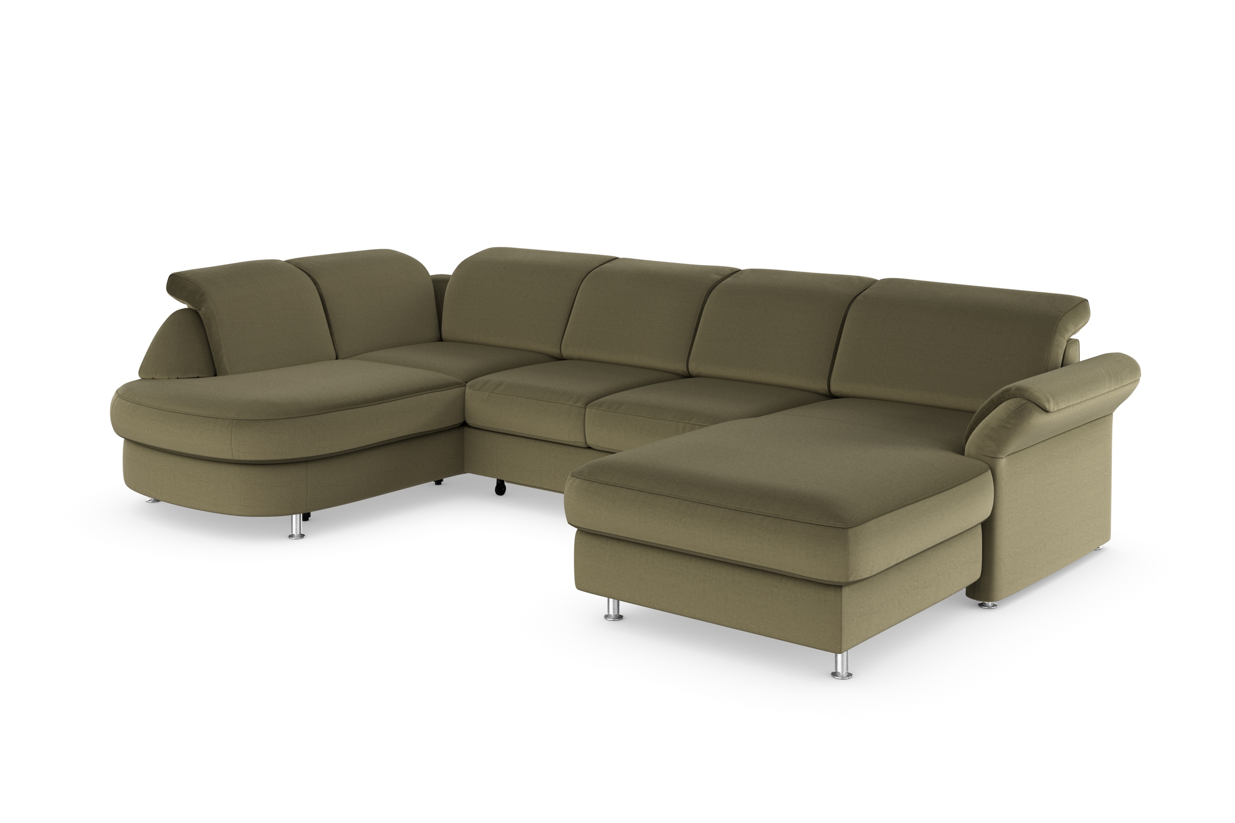 sit&more Wohnlandschaft »Apulia U-Form«, wahlweise Bettfunktion, Bettkasten und Kopf- und Armteilverstellung