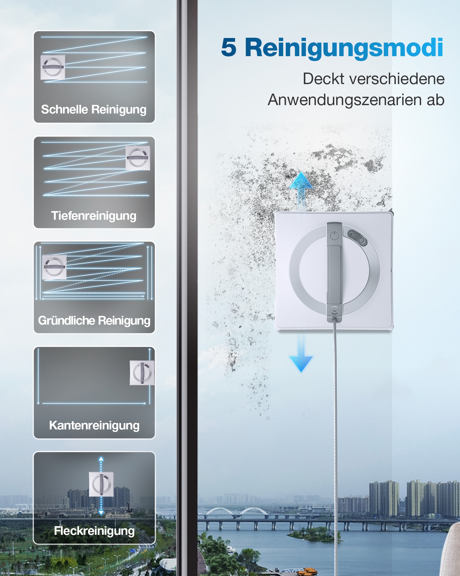 ECOVACS Fensterputzroboter »WINBOT W2 OMNI«, mit tragbarer Basisstation