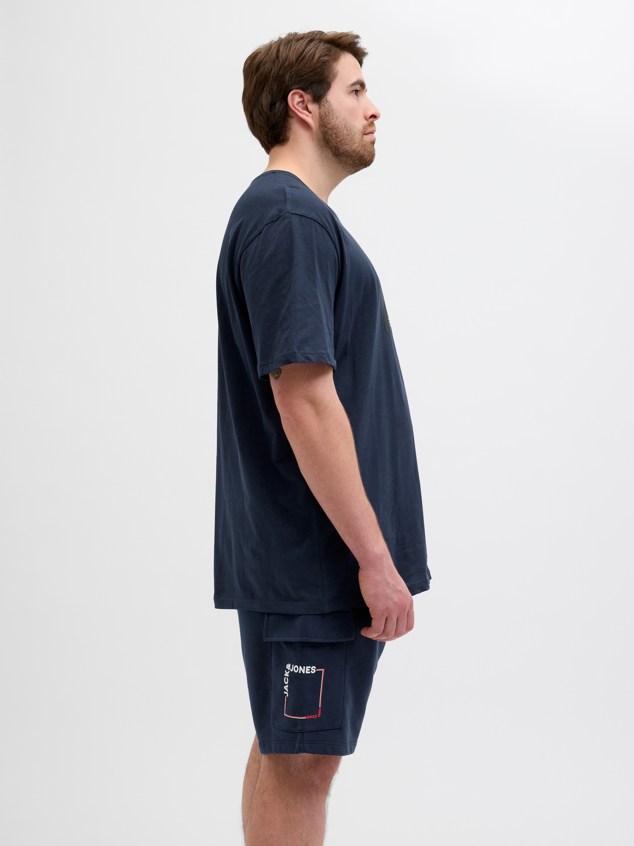 Jack & Jones PlusSize Rundhalsshirt »JJHUDSON TEE SS CREW NECK PLS«