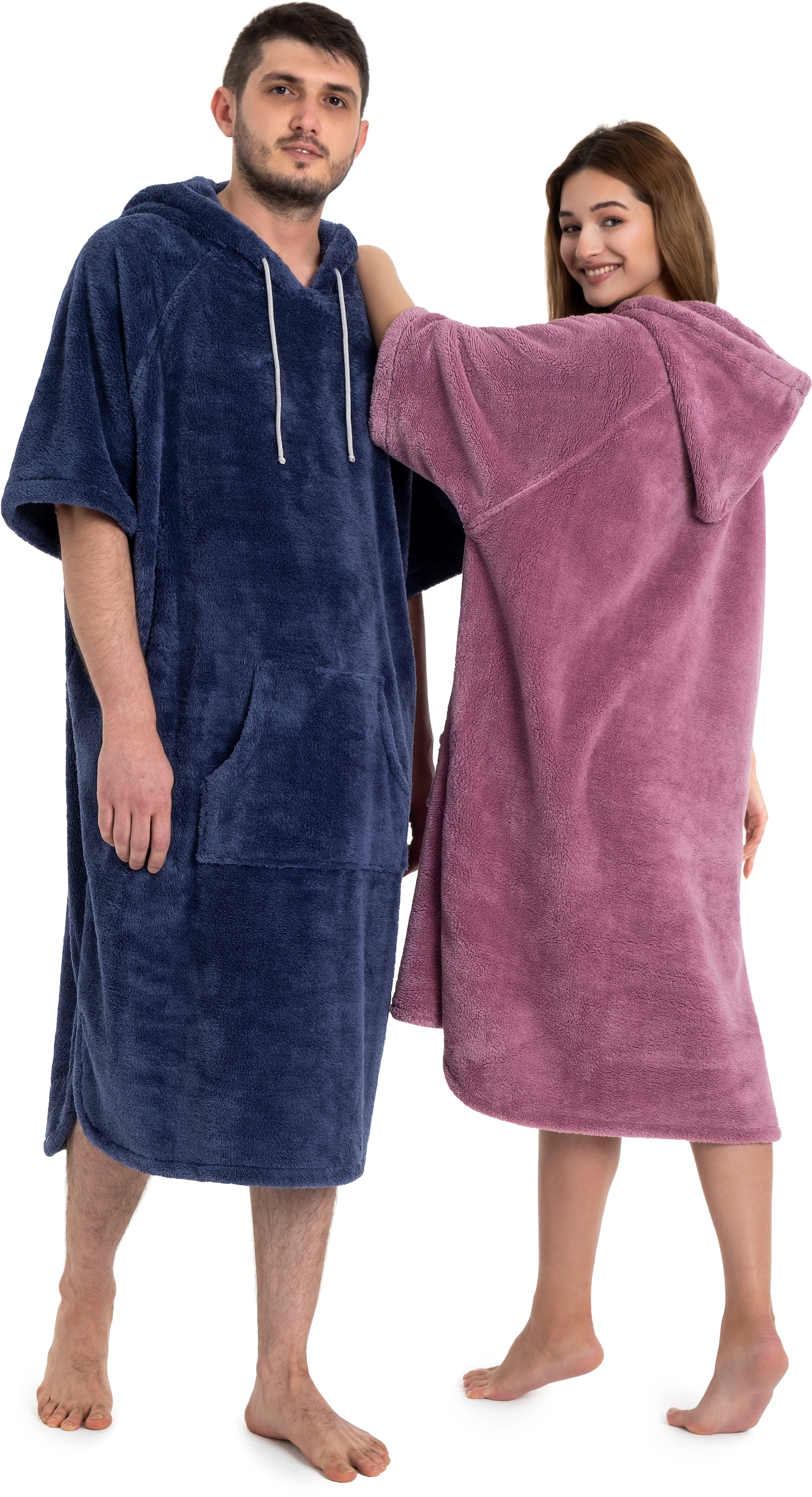 my home Badeponcho »Lillou«, (1 St.), weich und kuschelig, Unisex, für Damen und Herren, Surfponcho