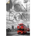 Artland Wandbild »Rote Busse in London«, London, (1 St.), in vielen Größen & Produktarten - Alubild / Outdoorbild für den Außenbereich, Leinwandbild, Poster, Wandaufkleber / Wandtattoo auch für Badezimmer geeignet