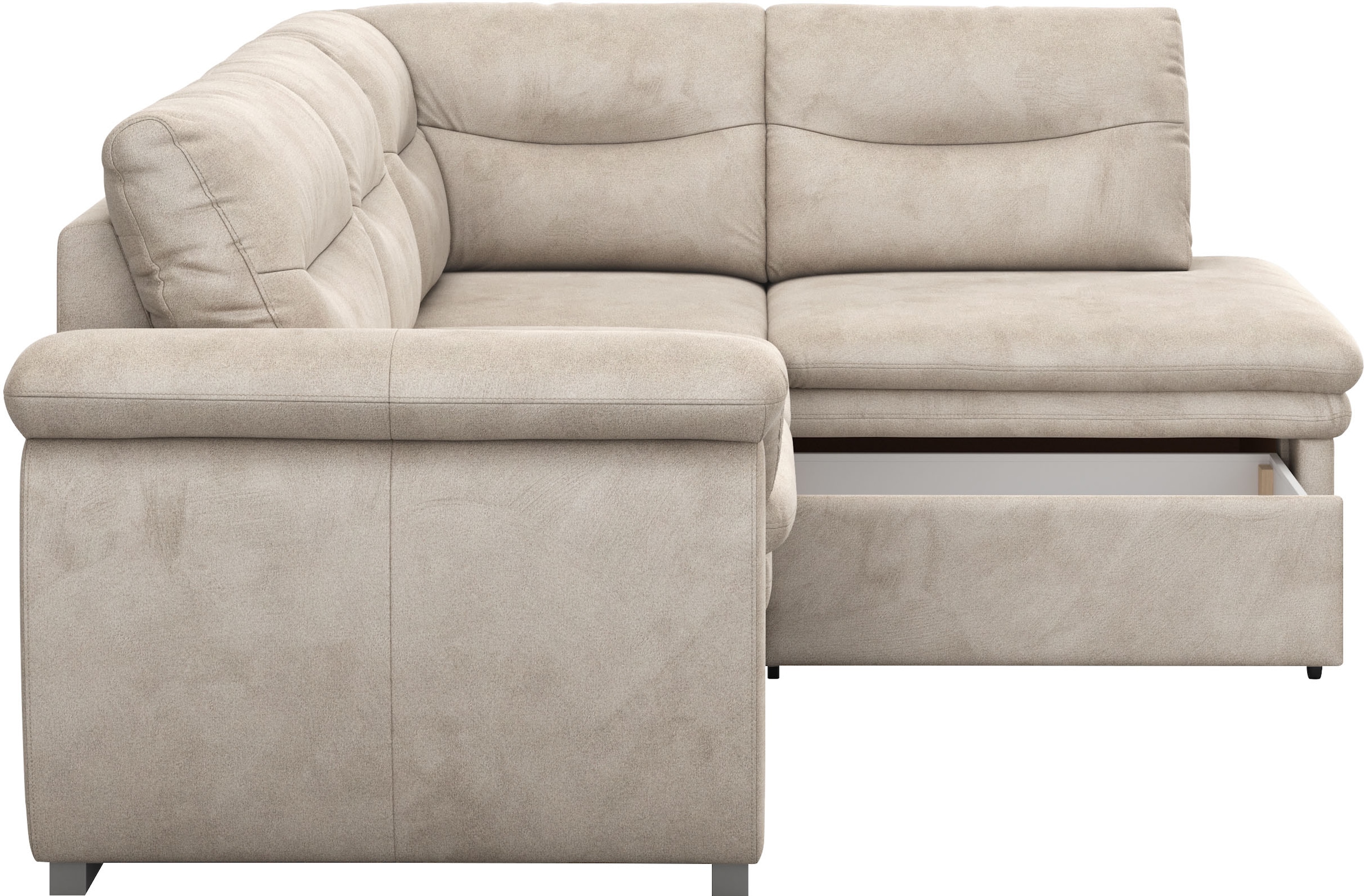 COTTA Ecksofa »Leandra L-Form«, wahlweise mit Bettfunktion & Bettkasten