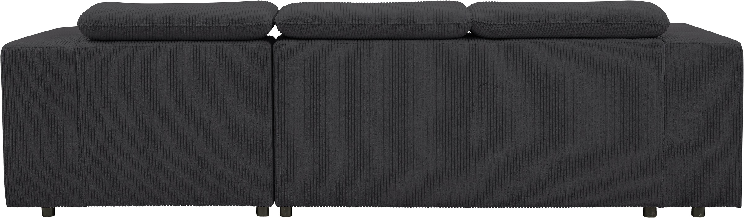 WERK2 Ecksofa »Cherry 270 x 192 cm modern & bequem, Kopfteilverstellung, Bettfunktion« Cord, L-Form, XXL, Schlaffunktion, Bettkasten