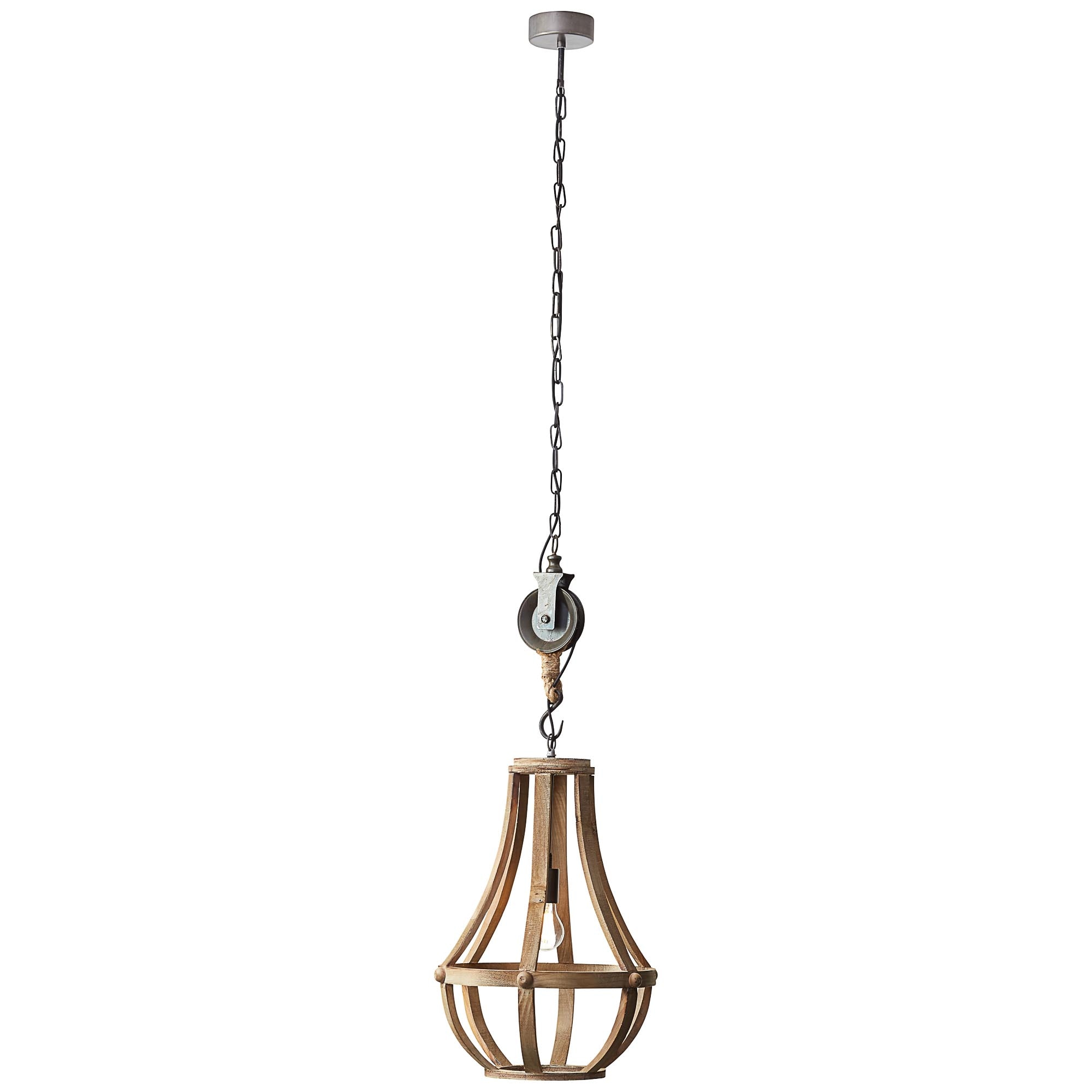 Brilliant Pendelleuchte »Church« E27 1 Stk. 43cm holz hell günstig online kaufen